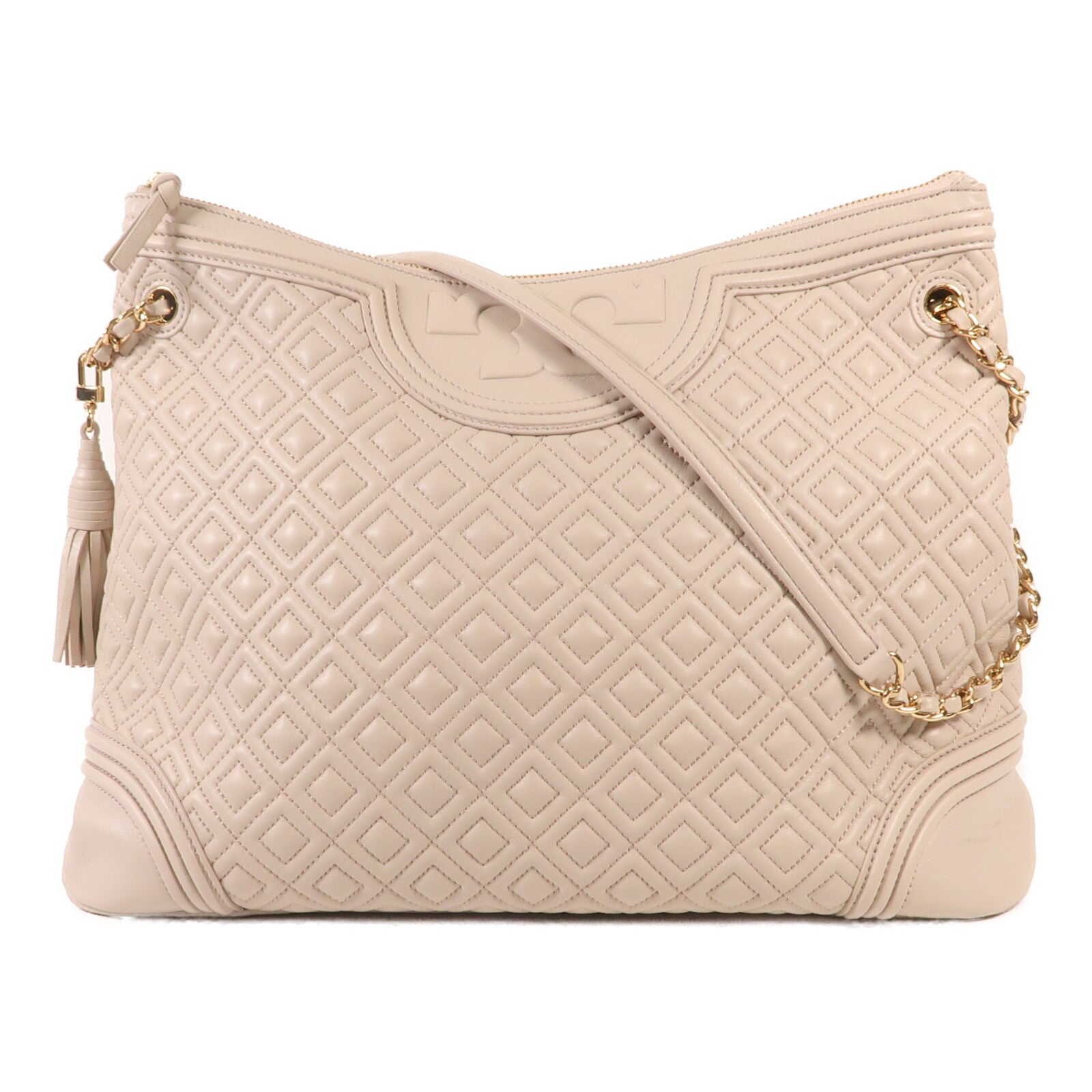 Tory Burch 牛皮皮革Tote Bag金扣鏈帶肩背袋