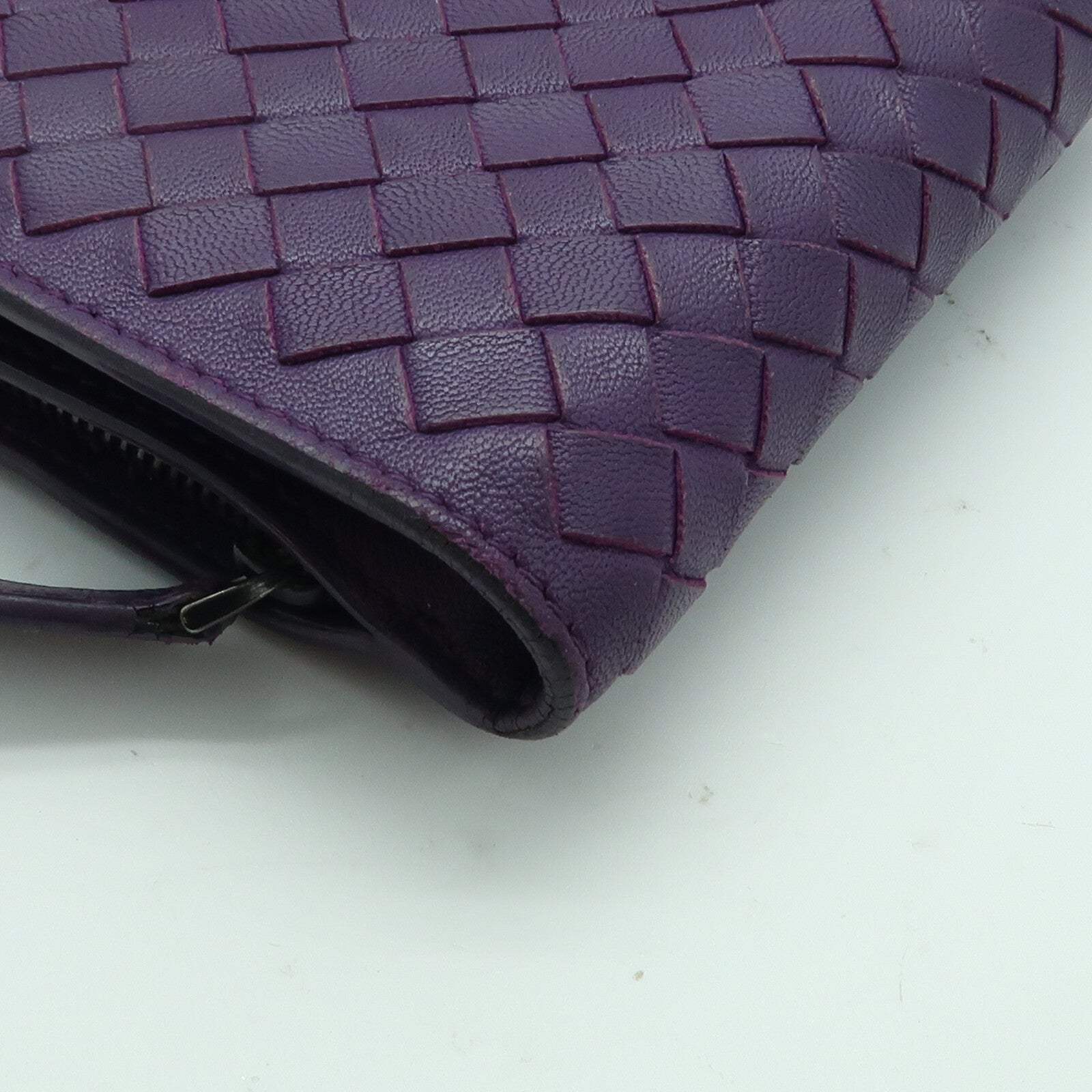 BOTTEGA VENETA 【激減優惠】牛皮皮革Intrecciato Compact French Wallet錢包