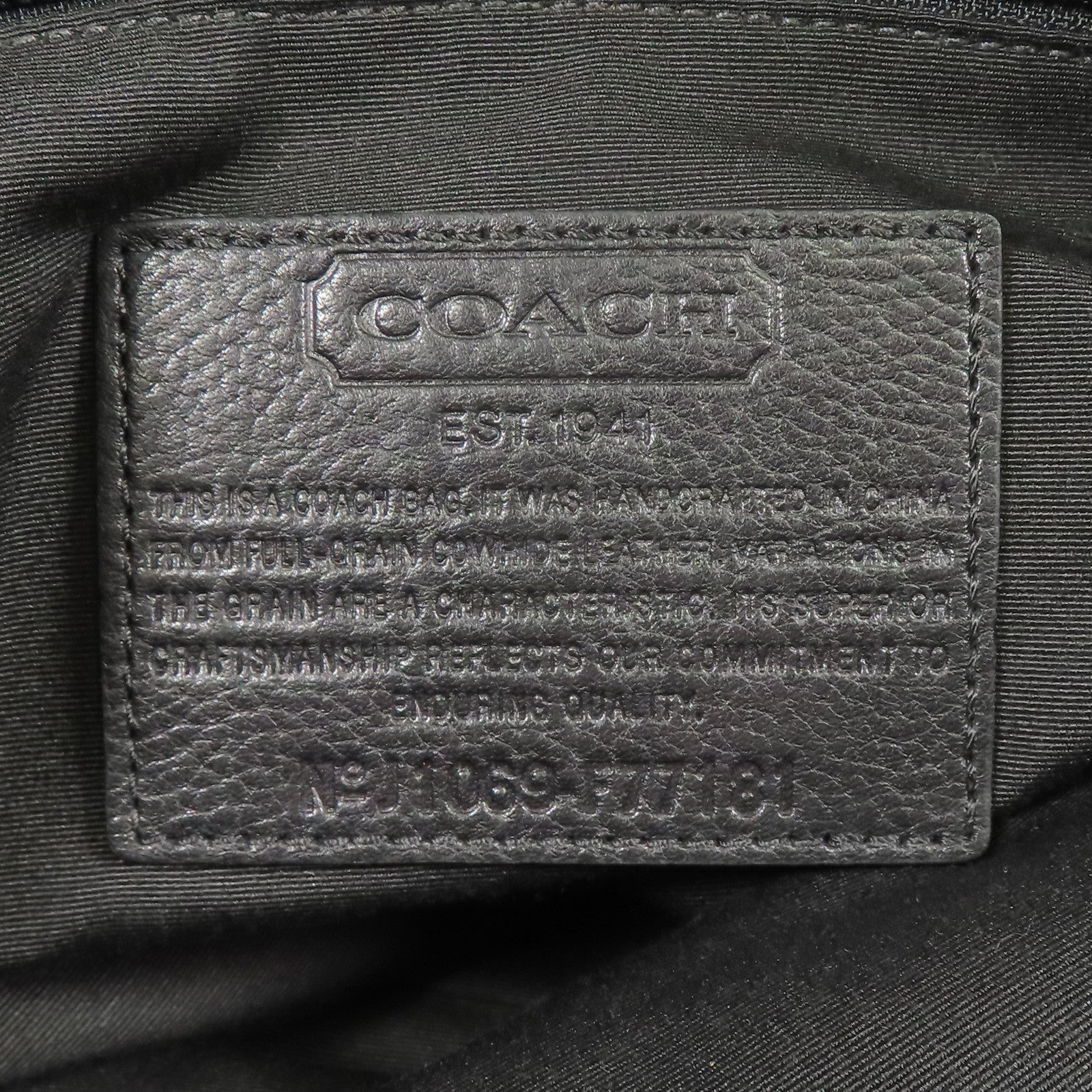 COACH 牛皮皮革Shoulder Bag銀扣肩背袋