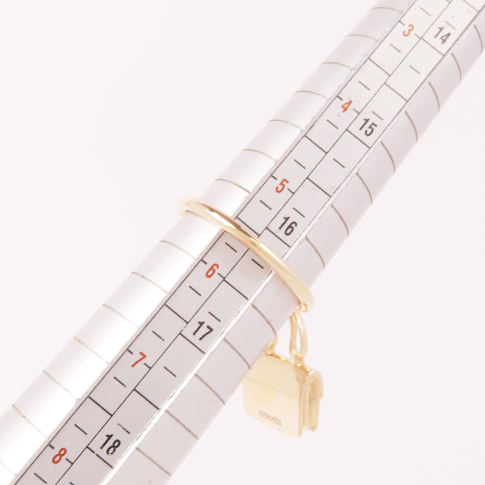 HERMES 【激減優惠】18K玫瑰金Amulettes Constance Ring鑽石戒指Hermes#51/US#5.5