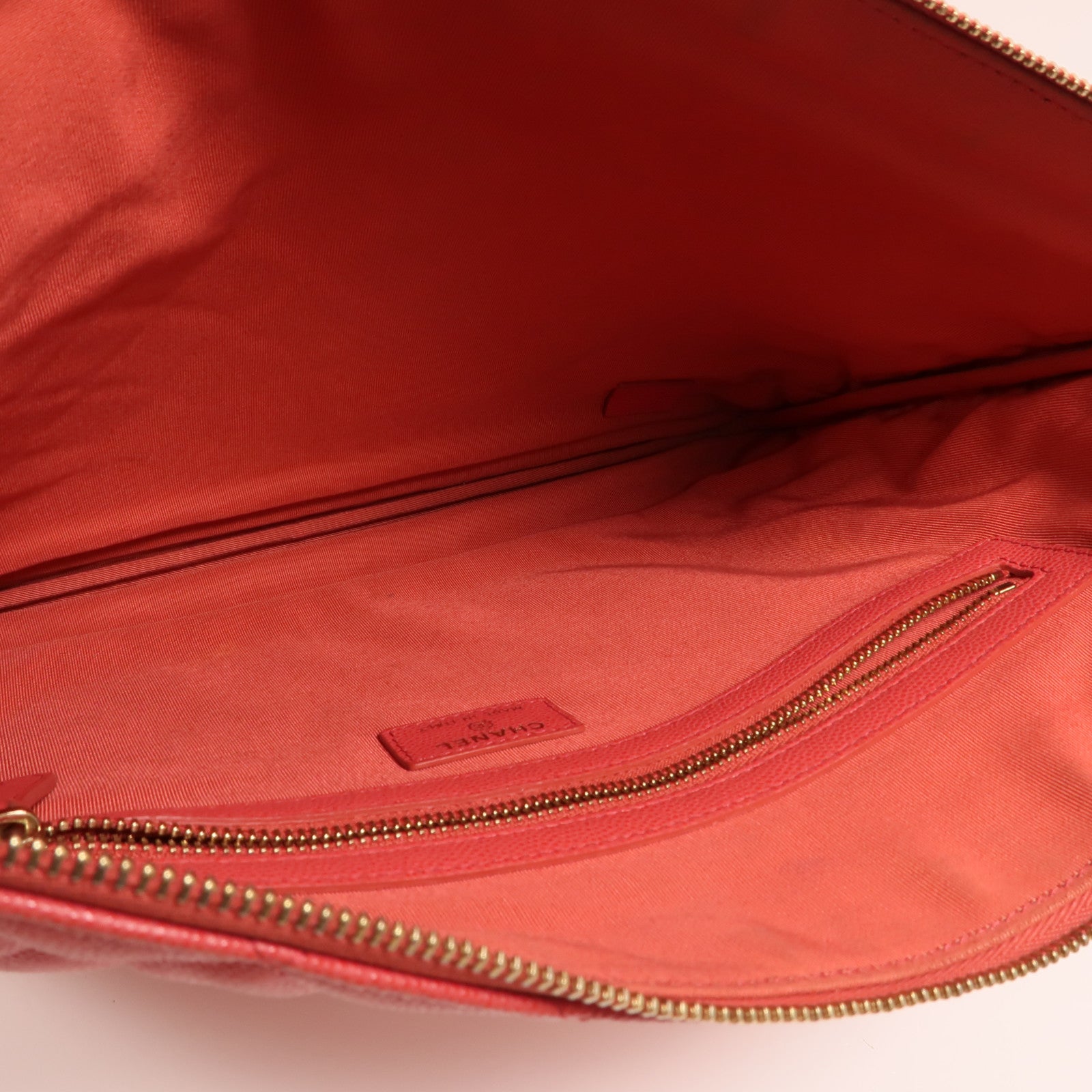 CHANEL 牛皮皮革Clutch Bag金扣手拿包