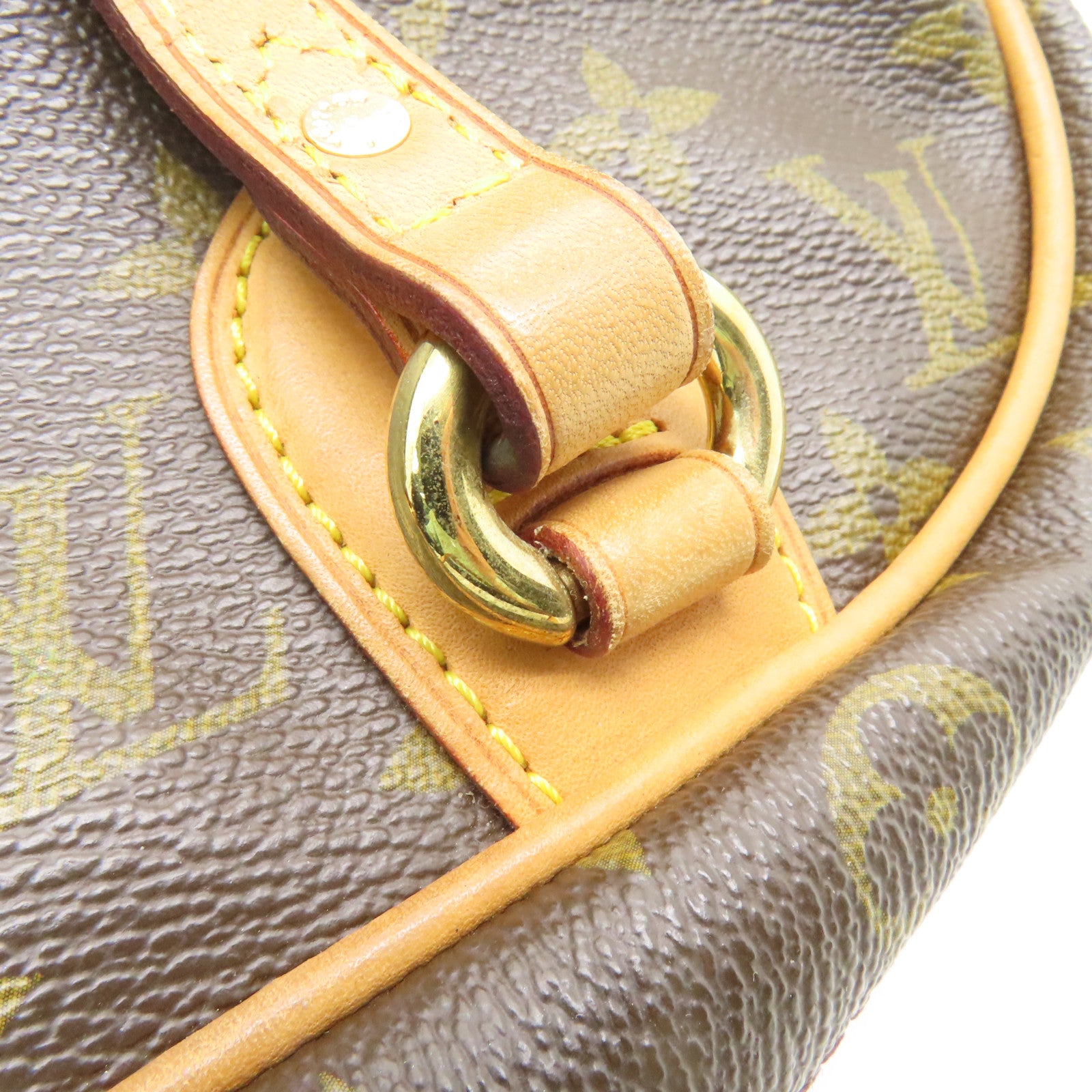LOUIS VUITTON Monogram Montorgueil PM金扣肩背袋棕色