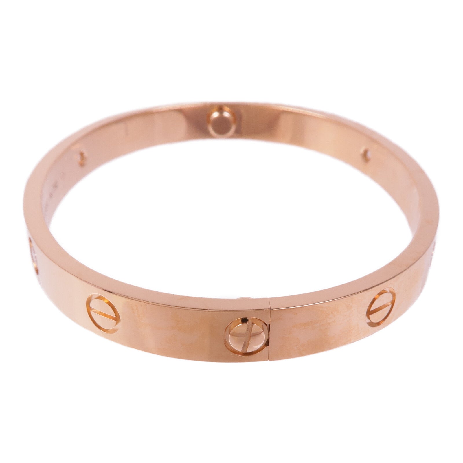 CARTIER 18K玫瑰金Love Bracelet 4 Diamonds鑽石手鐲Cartier#17