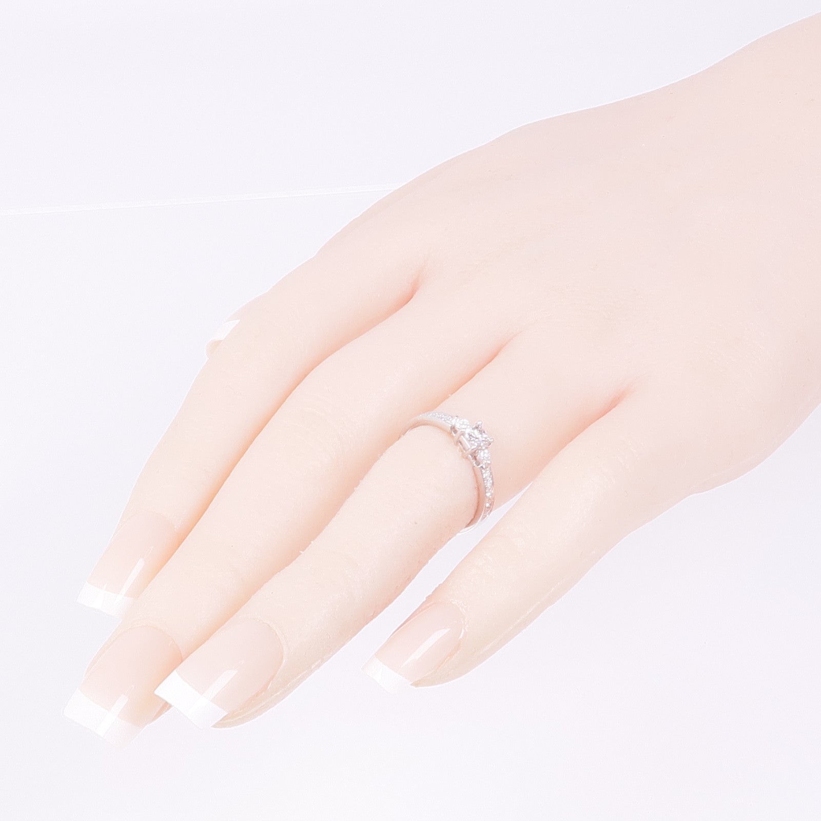 JEWELRY PT900鉑金Diamond Ring鑽石戒指US#4.75