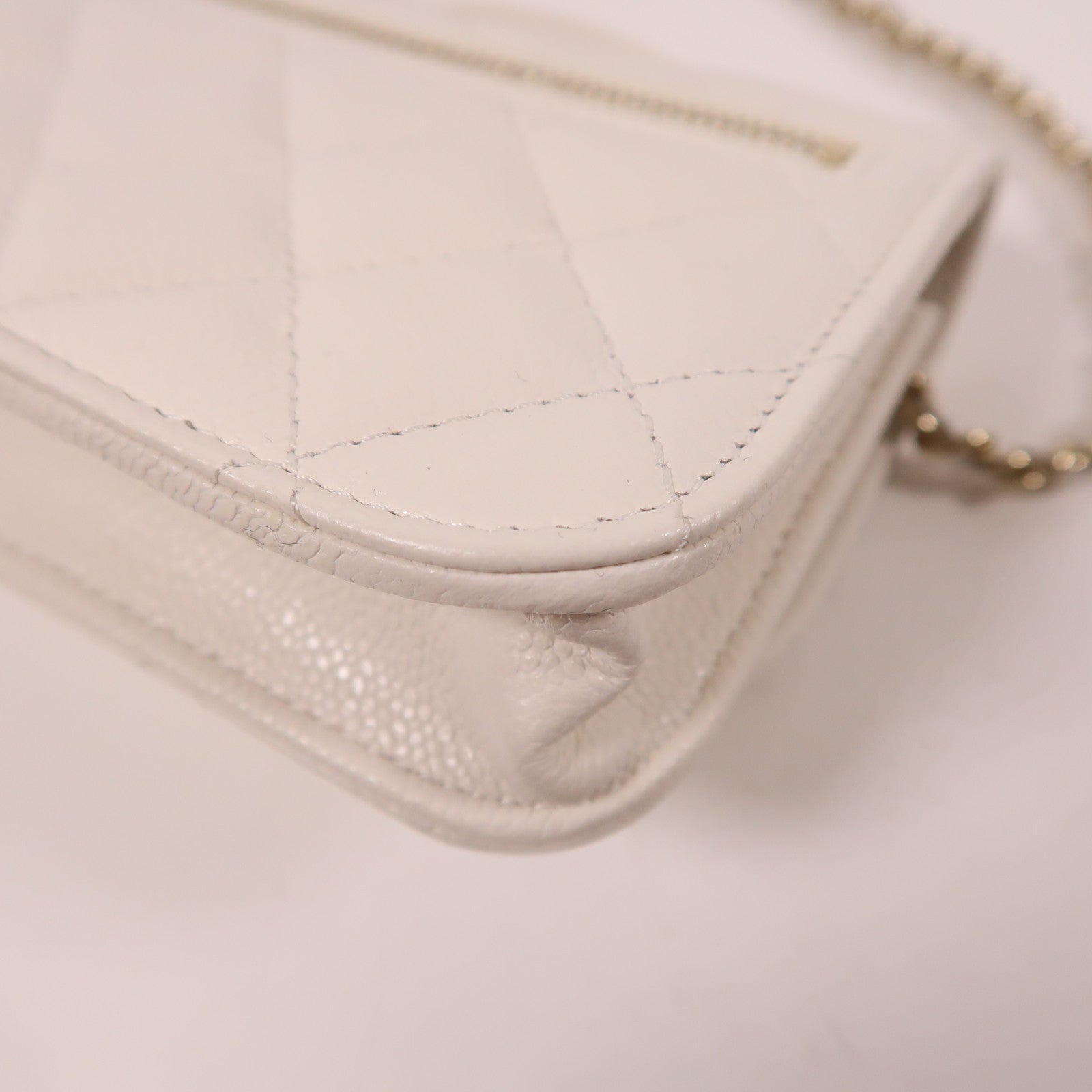 CHANEL 牛皮皮革2 Way Shoulder金扣手挽肩背兩用袋