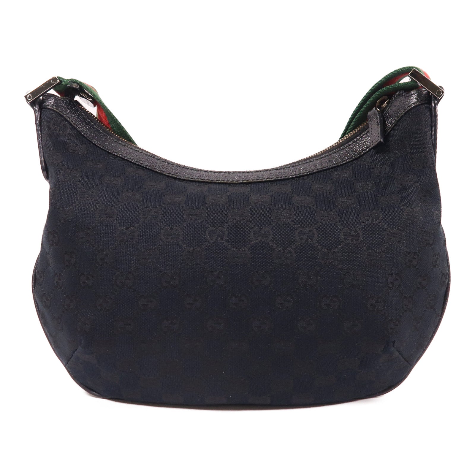 GUCCI 帆布Shoulder Bag銀扣肩背袋