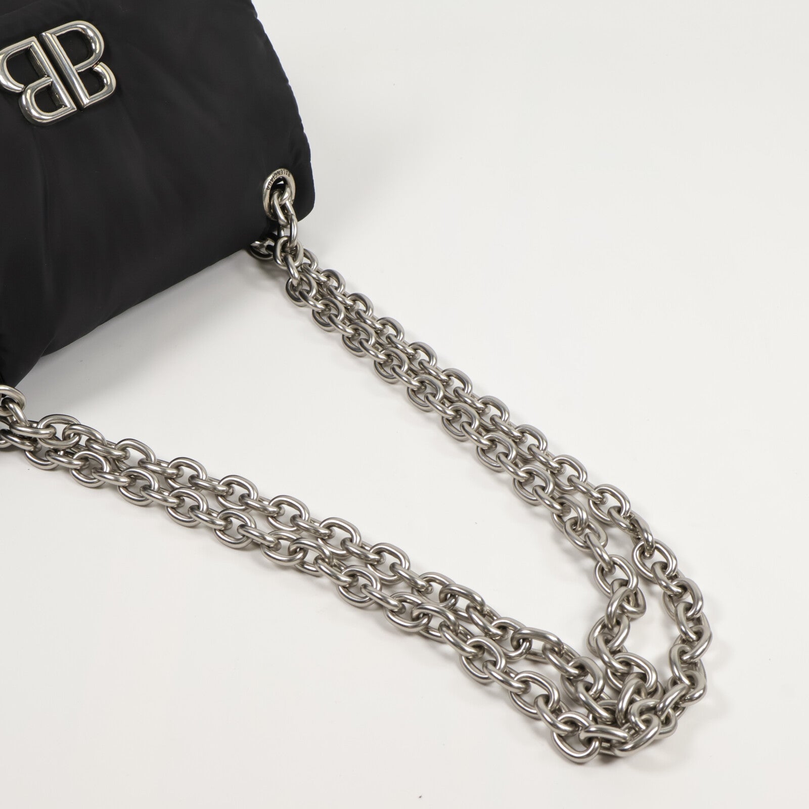 BALENCIAGA 尼龍Monaco Mini Chain Shoulder鏈帶肩背袋