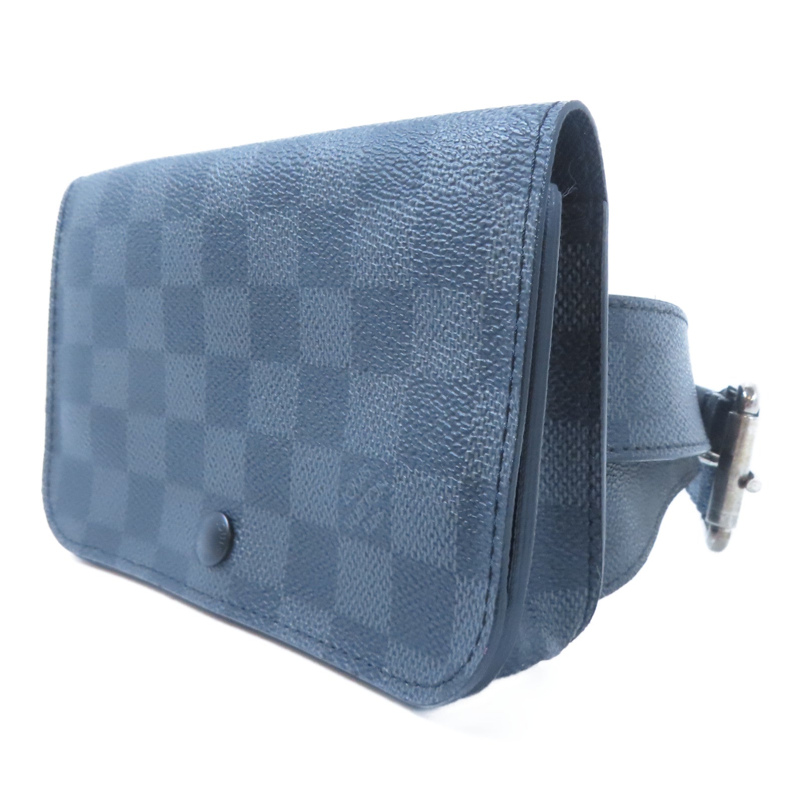 LOUIS VUITTON Damier Graphite Waist Bag銀扣腰包黑色/灰色