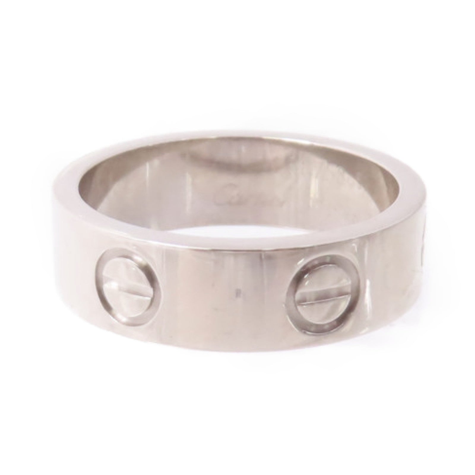 CARTIER 18K白金Love Ring戒指Cartier#51/US#5.5