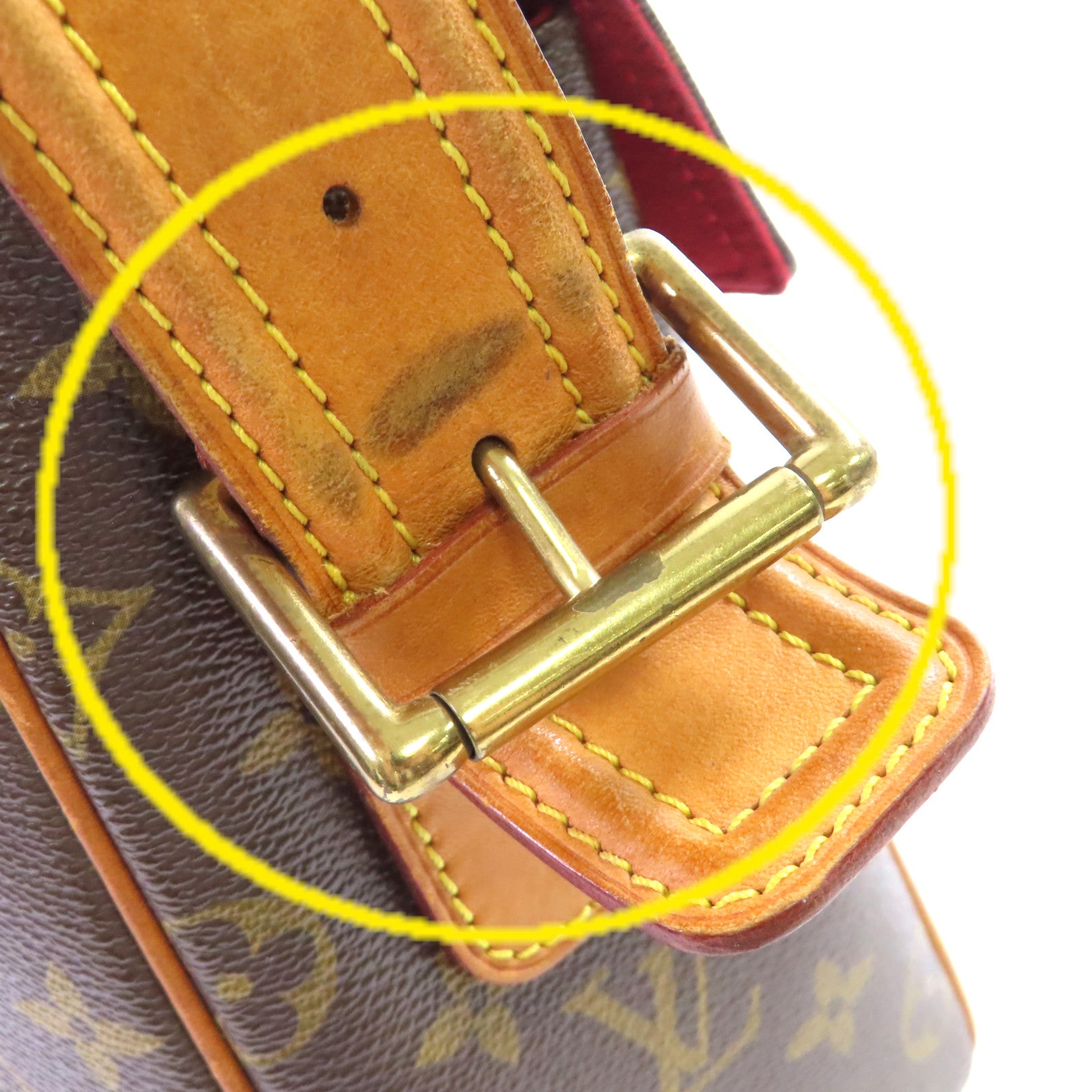 LOUIS VUITTON Monogram Viva Cite GM Shoulder Bag金扣肩背袋啡色