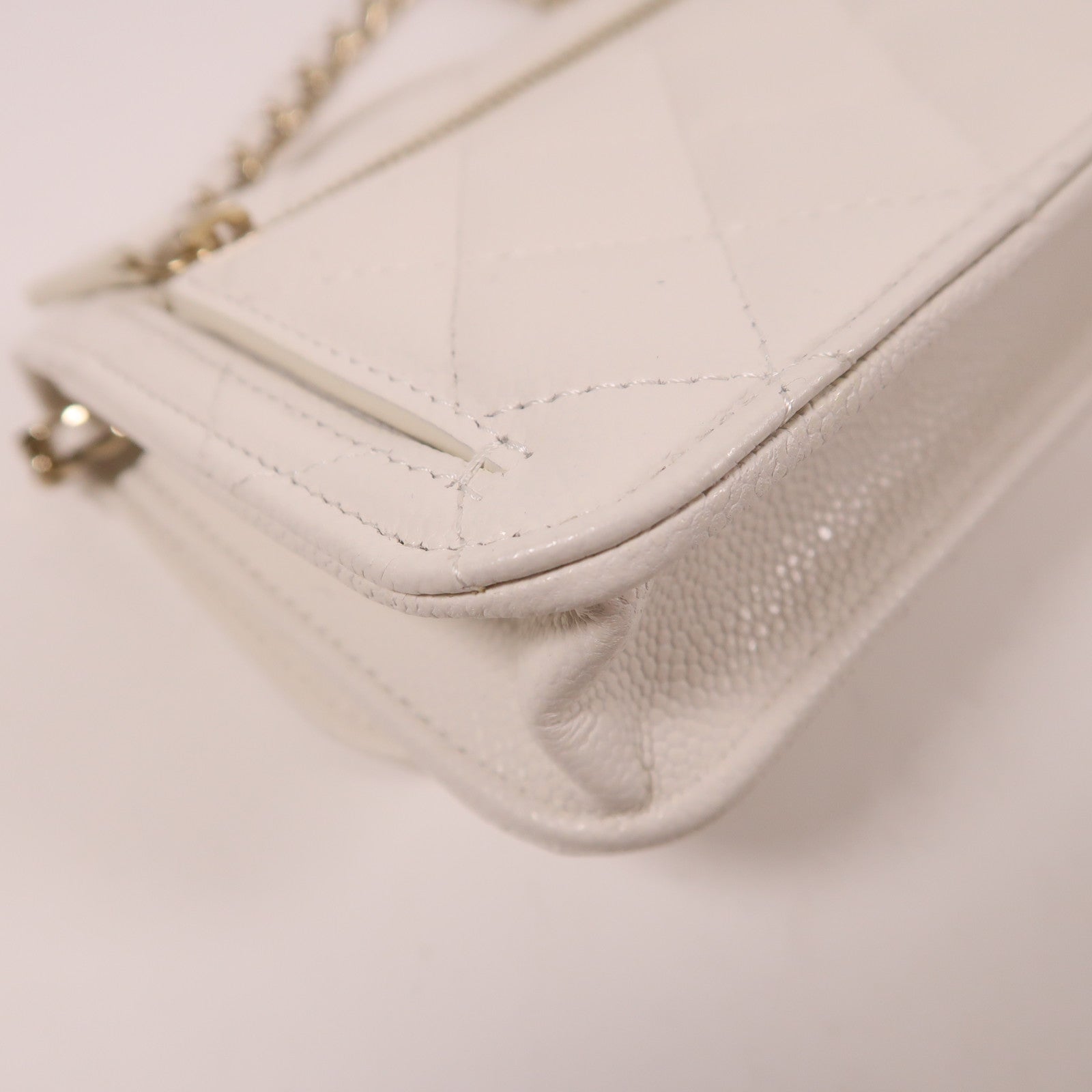 CHANEL 牛皮皮革2 Way Shoulder金扣手挽肩背兩用袋