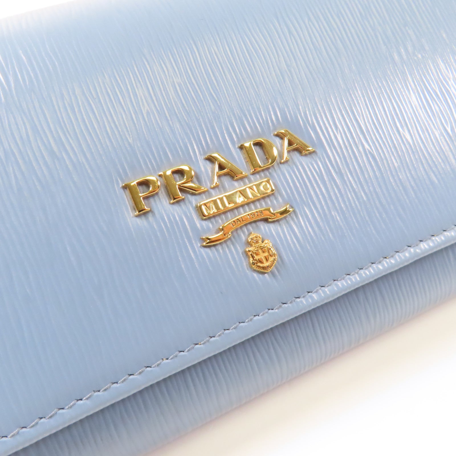 PRADA 牛皮皮革Long Wallet金扣長錢包