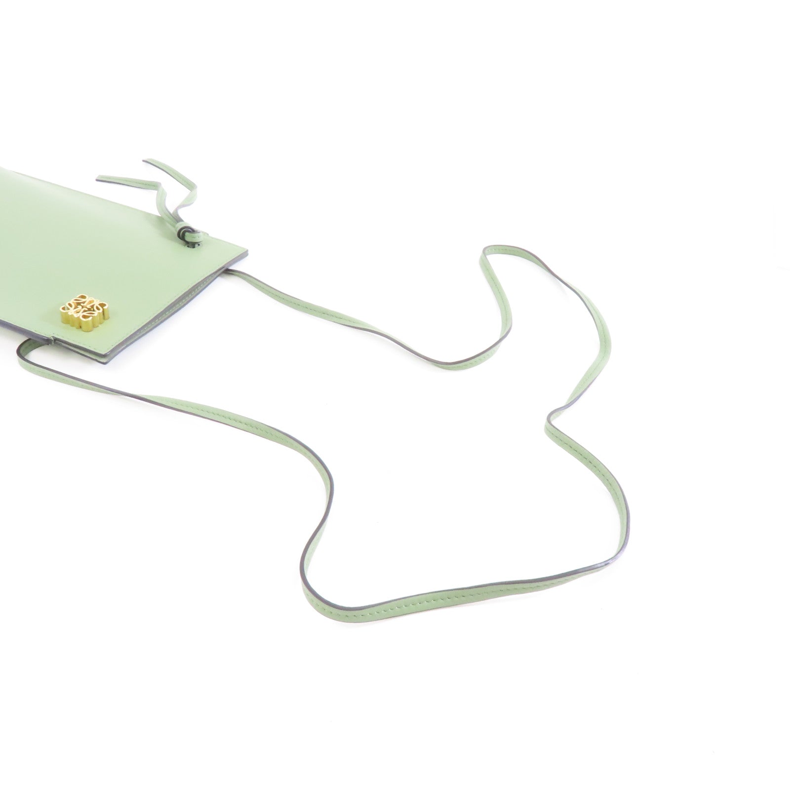 LOEWE 牛皮皮革Pocket In Classic金扣肩背袋綠色