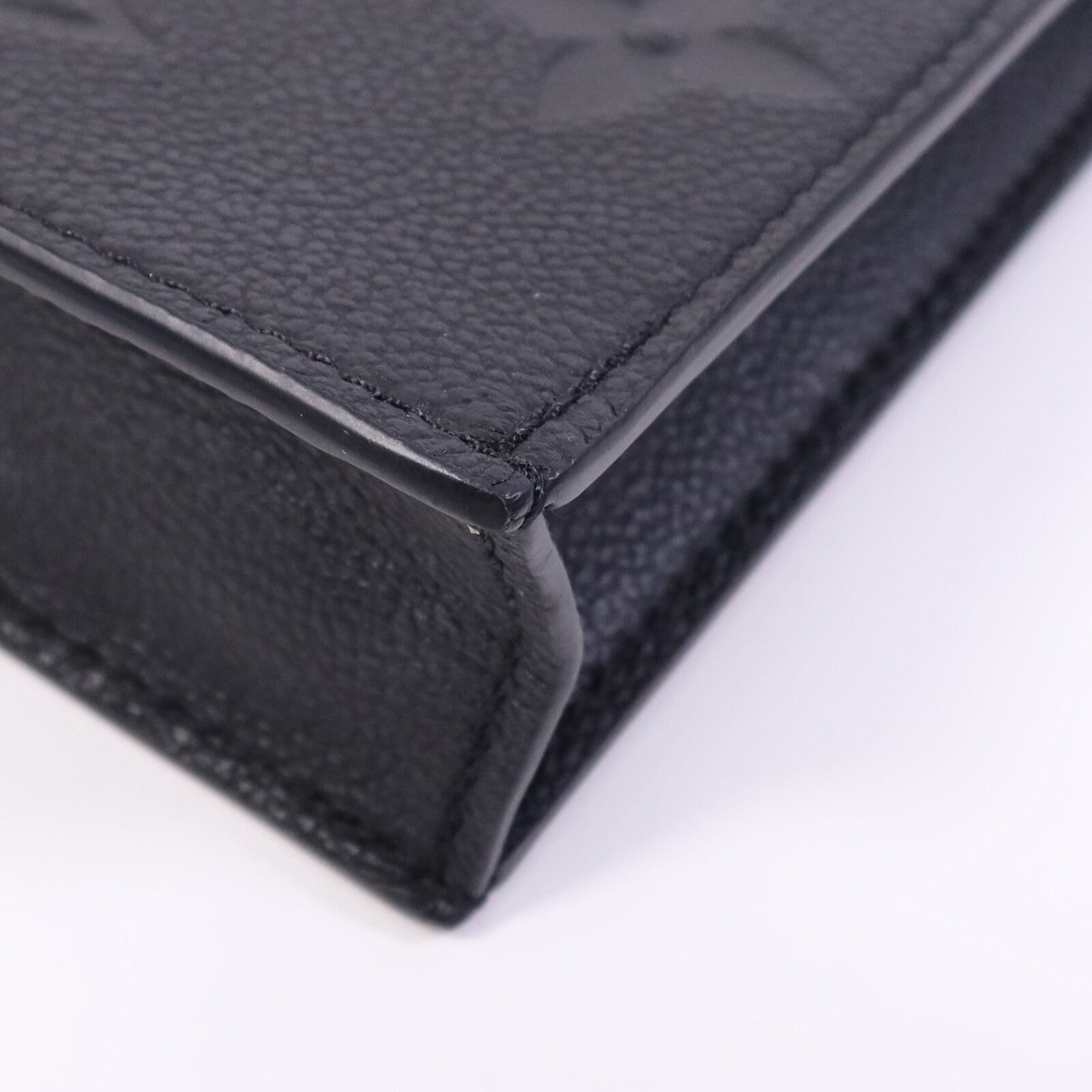 LOUIS VUITTON Monogram Empreinte Petit Sac Plat Bag金扣手挽肩背兩用袋