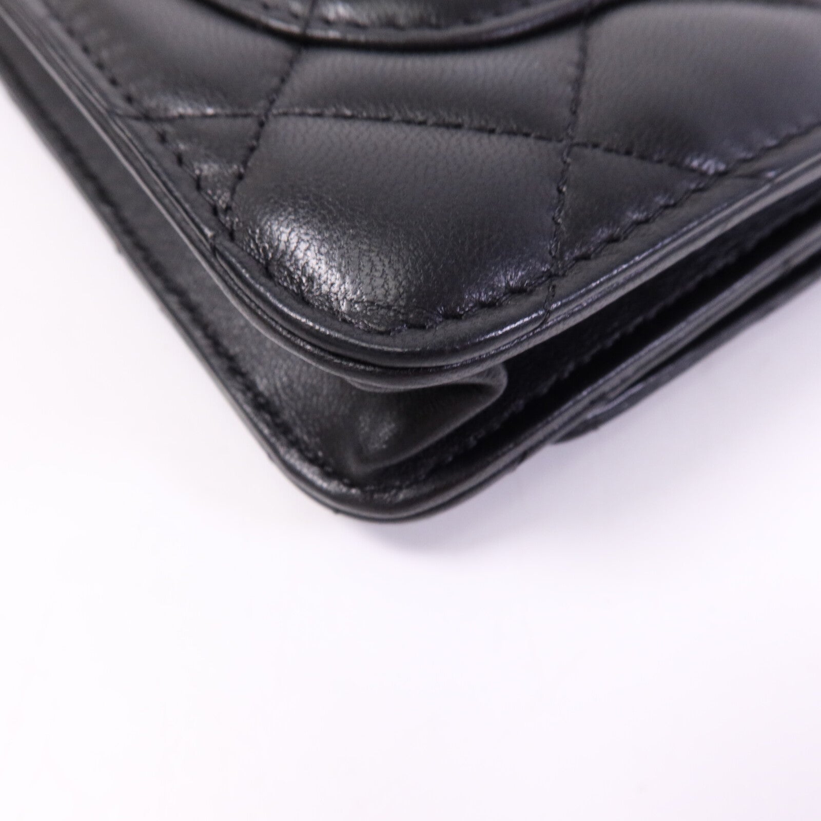 CHANEL 羊皮皮革WOC Wallet On Chain金扣鏈帶肩背袋