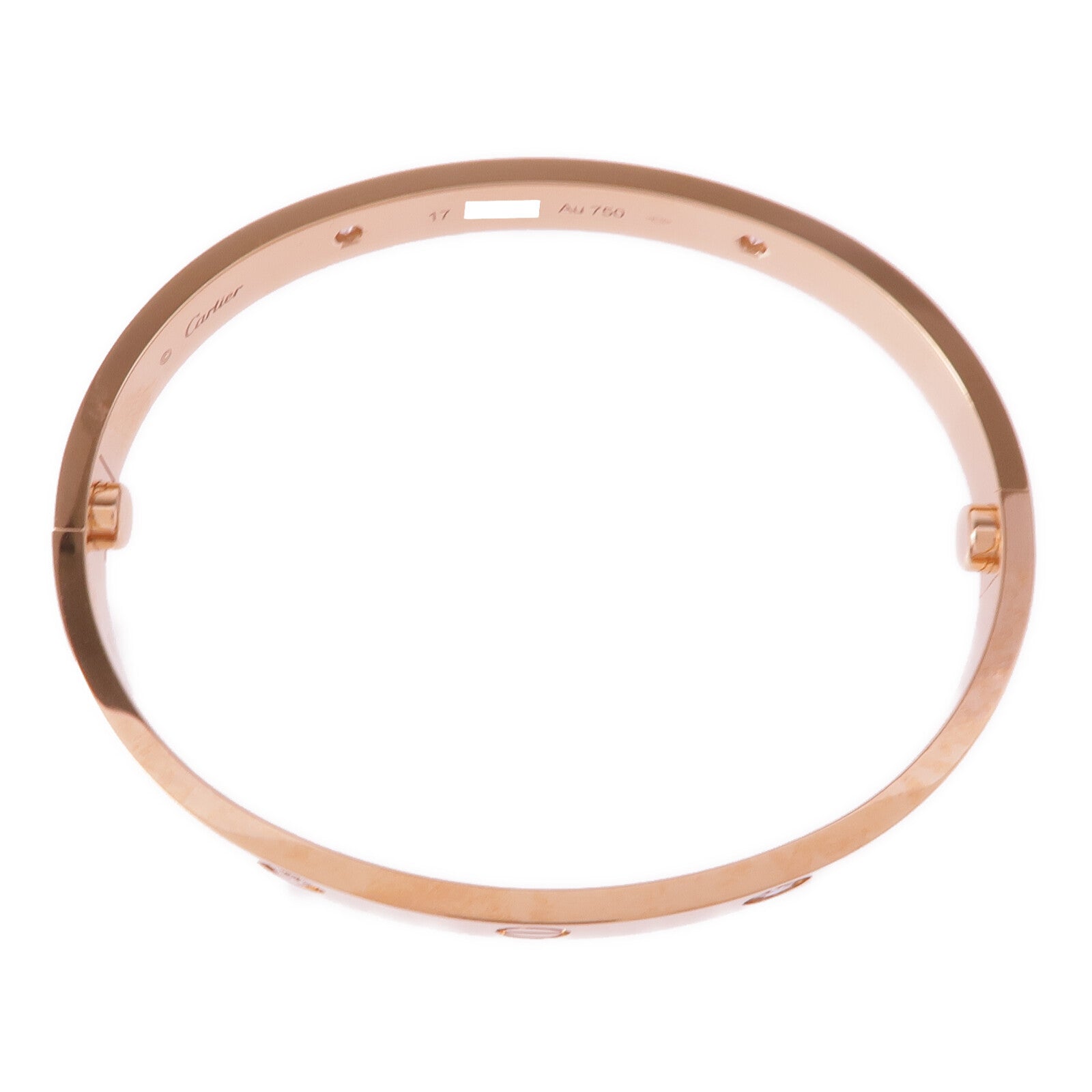 CARTIER 18K玫瑰金Love Bracelet 4 Diamonds鑽石手鐲Cartier#17