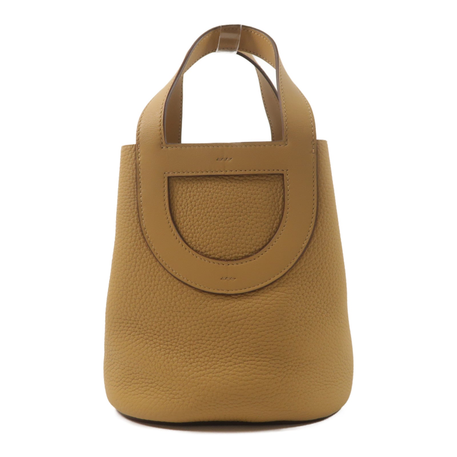 HERMES Clemence皮革In The Loop 18手挽袋Biscuit