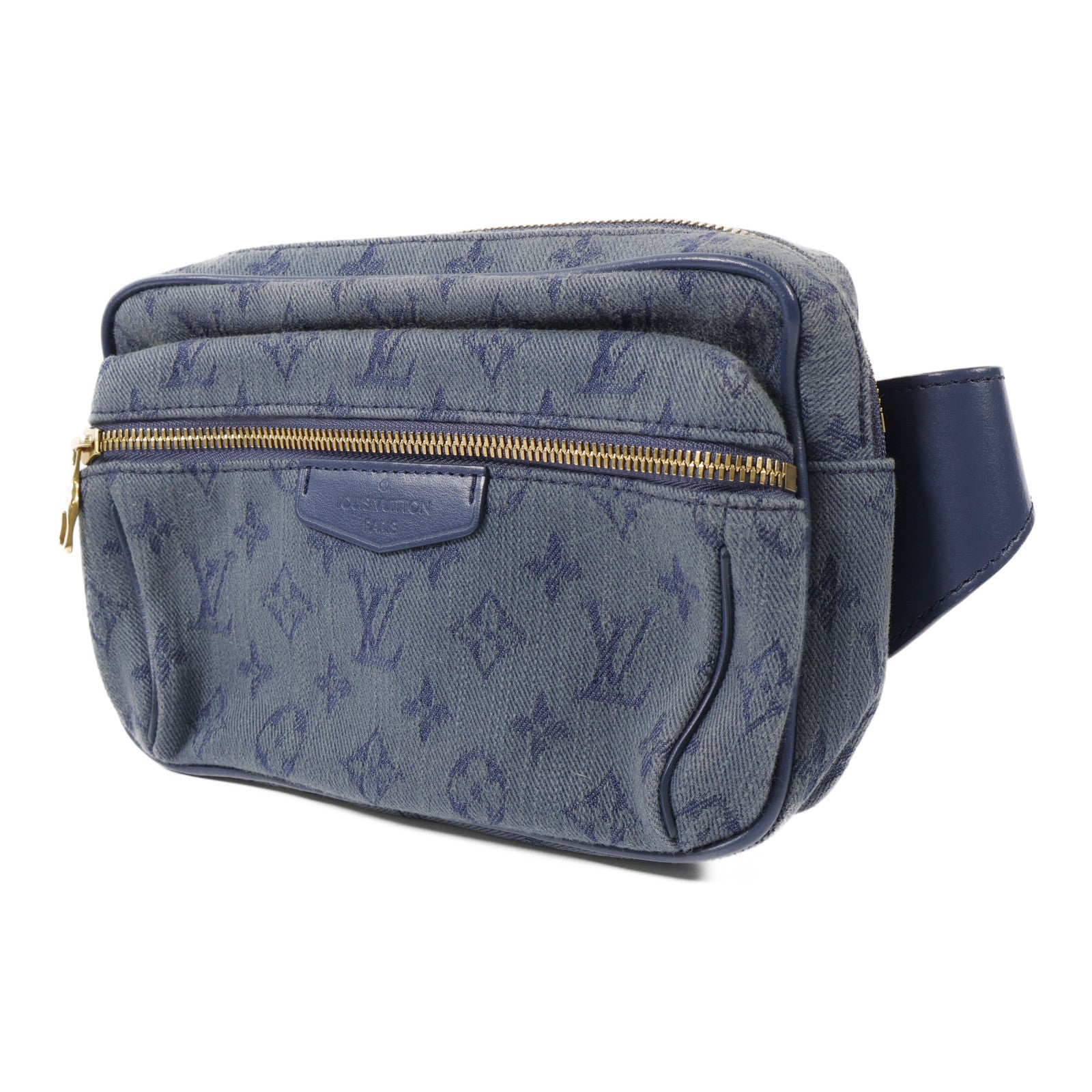 LOUIS VUITTON Monogram Denim Outdoor Bumbag金扣肩背袋