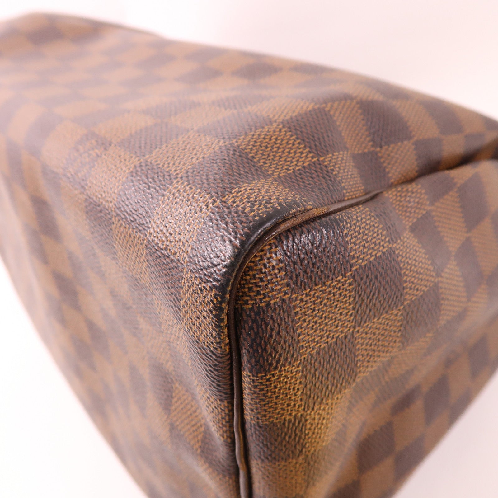 LOUIS VUITTON Damier Speedy 30金扣手挽袋