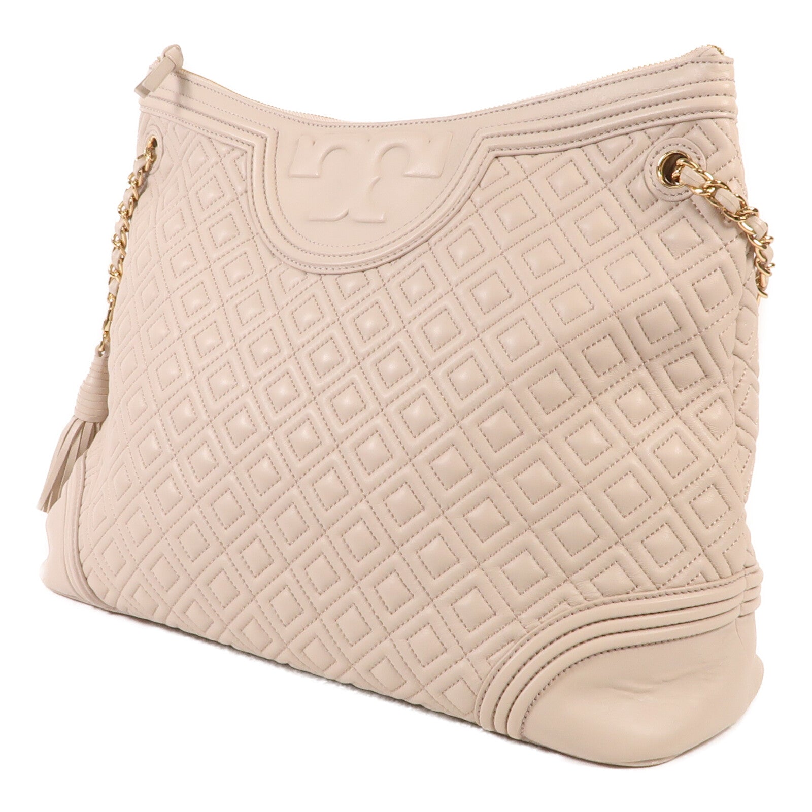 Tory Burch 牛皮皮革Tote Bag金扣鏈帶肩背袋