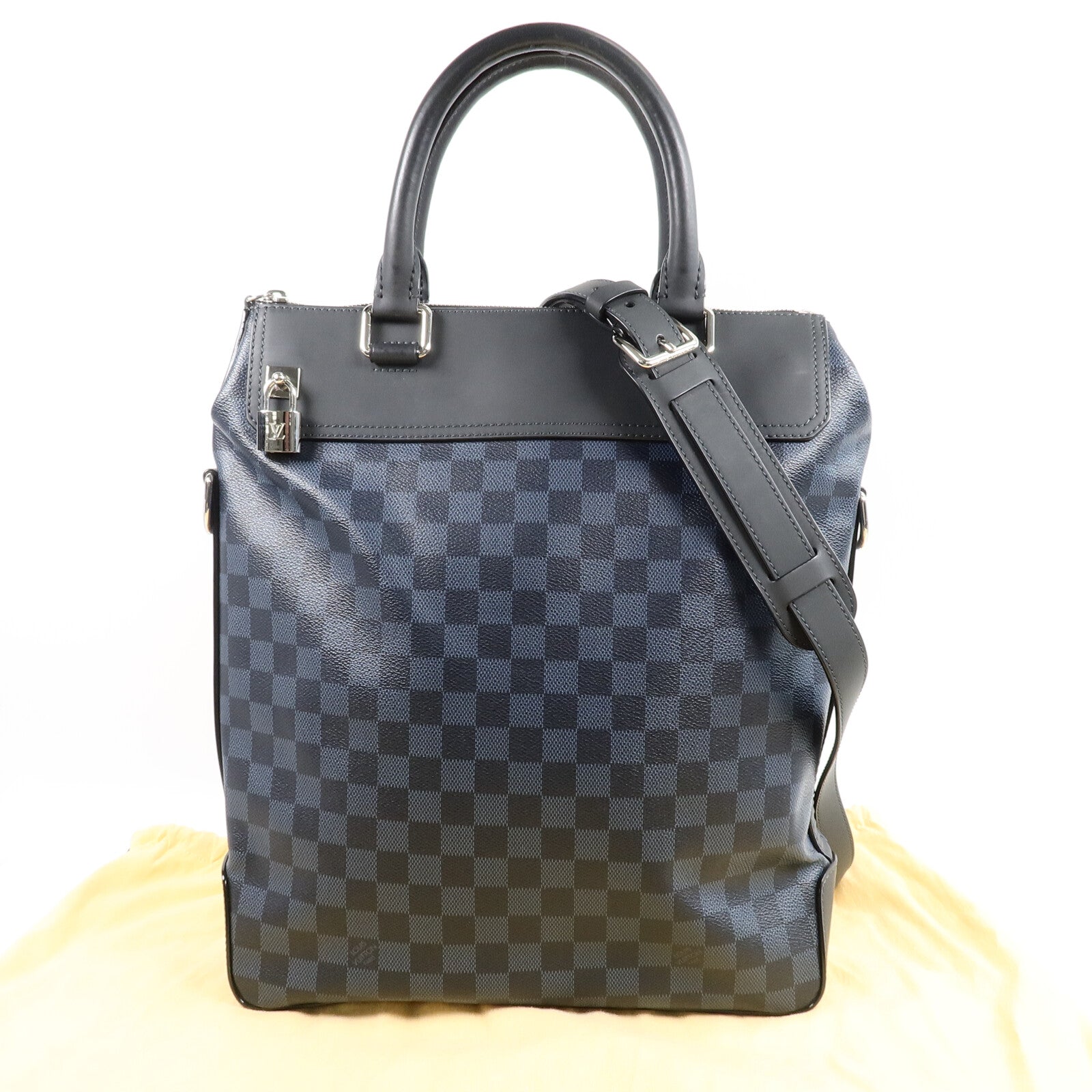 LOUIS VUITTON Damier Cobalt Greenwich手挽肩背兩用袋