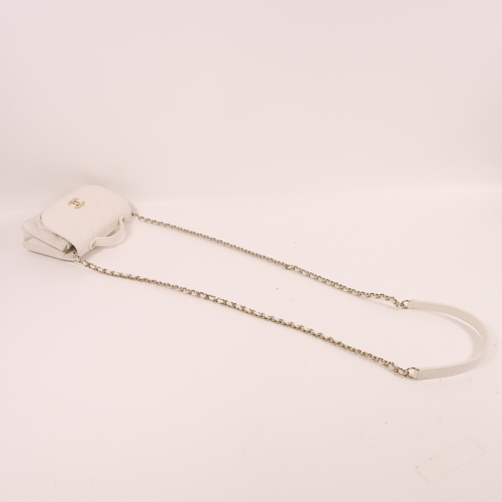 CHANEL 牛皮皮革2 Way Shoulder金扣手挽肩背兩用袋