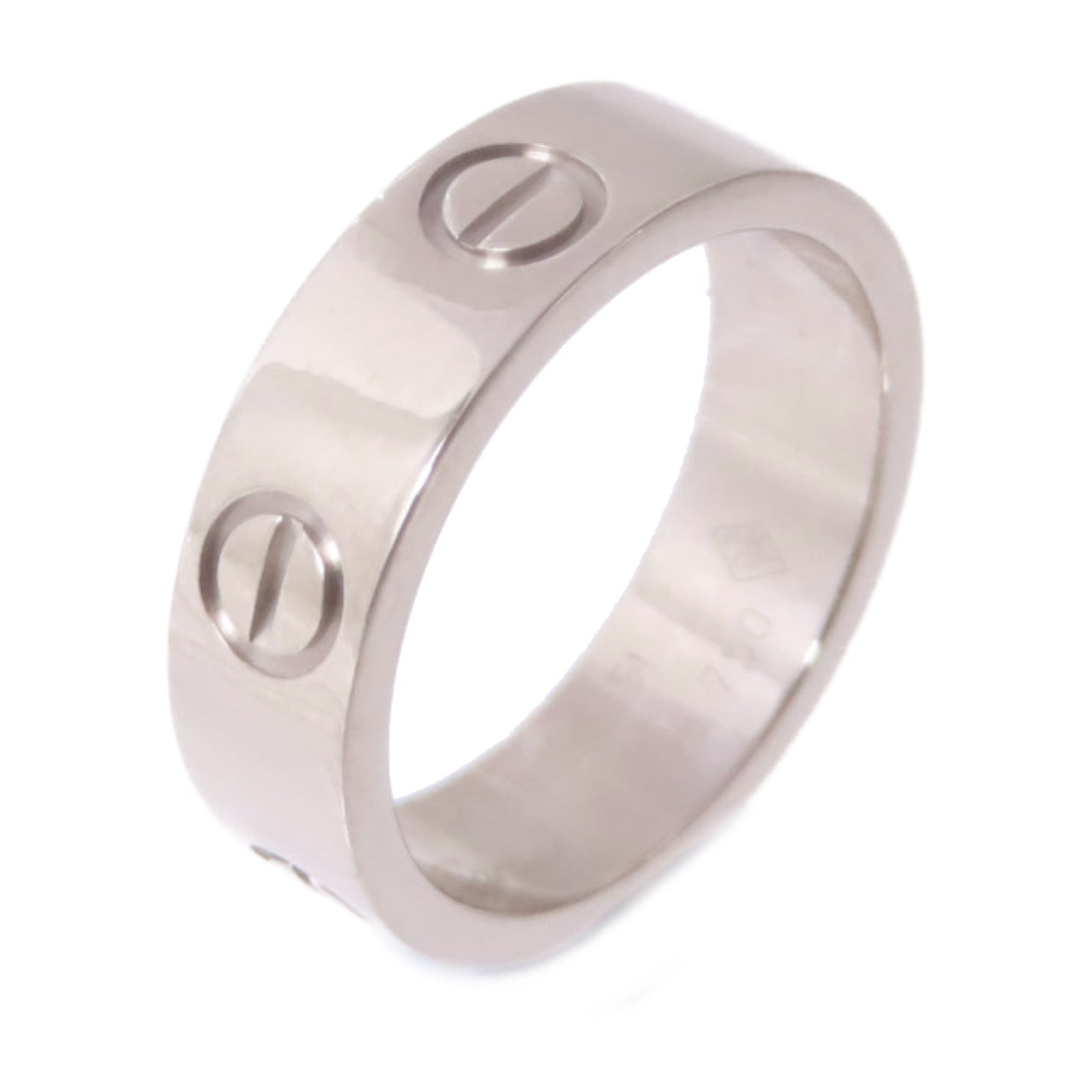 CARTIER 18K白金Love Ring戒指Cartier#51/US#5.5
