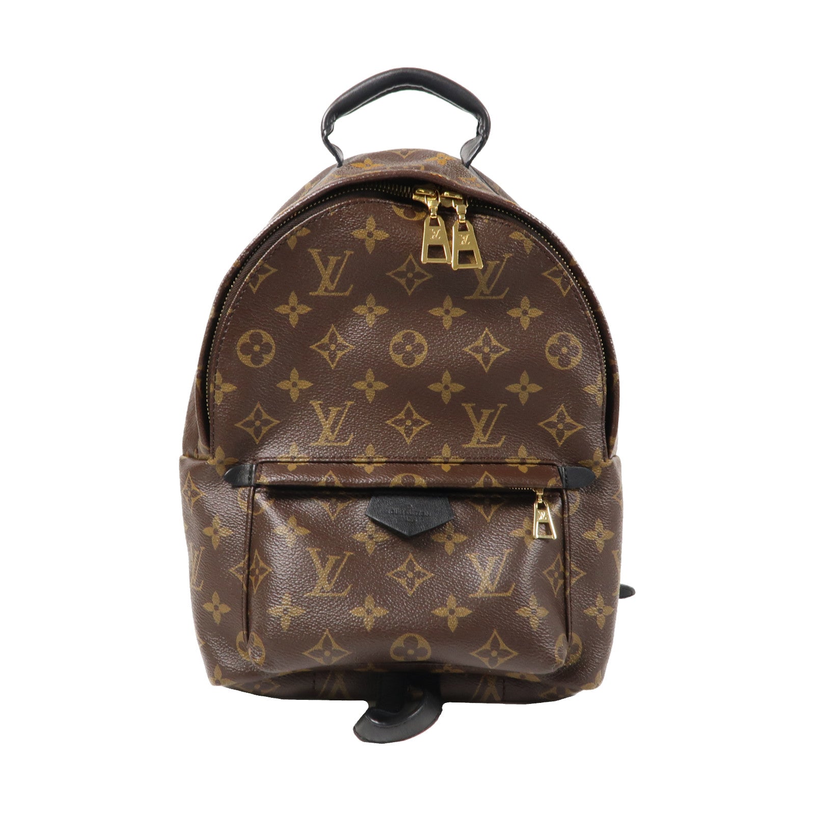 LOUIS VUITTON Monogram Palm Springs PM金扣背包啡色