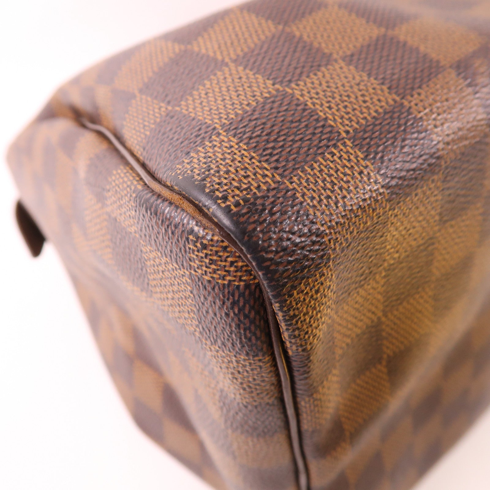 LOUIS VUITTON Damier Speedy 30金扣手挽袋