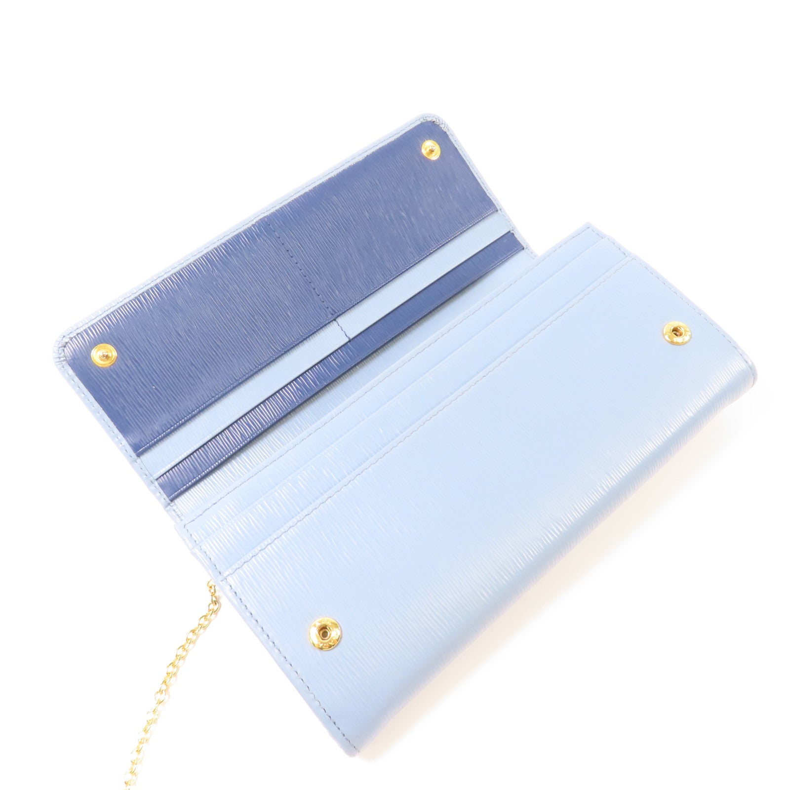 PRADA 牛皮皮革Long Wallet金扣長錢包