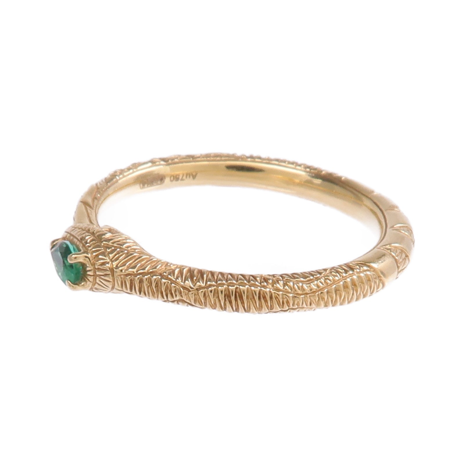 GUCCI 18K黃金Ouroboros戒指US#6