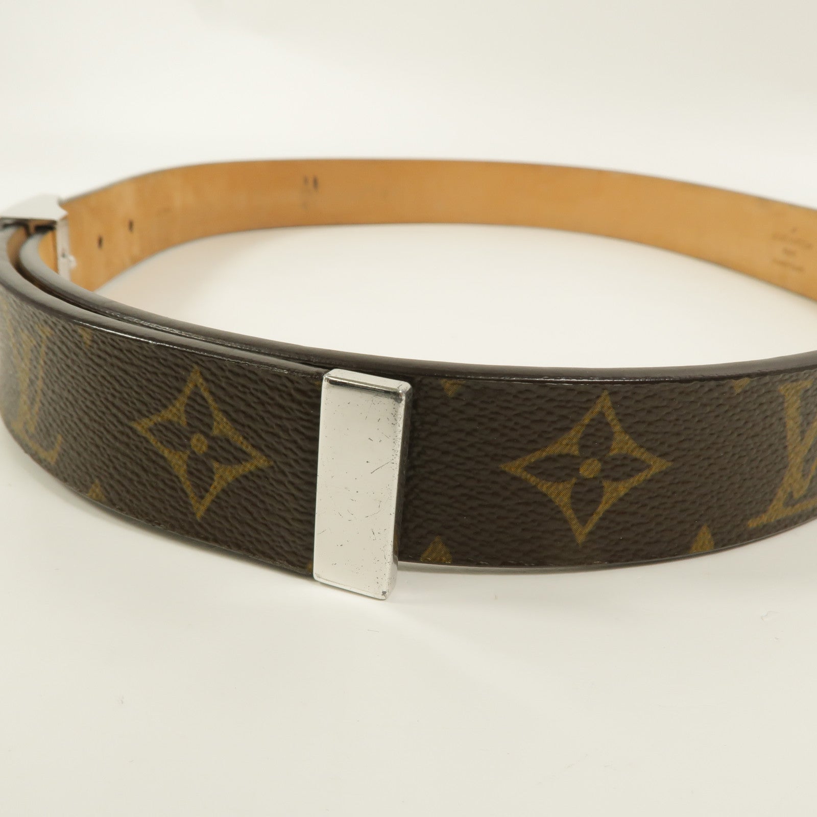 LOUIS VUITTON Monogram Ceinture Carre Belt皮帶