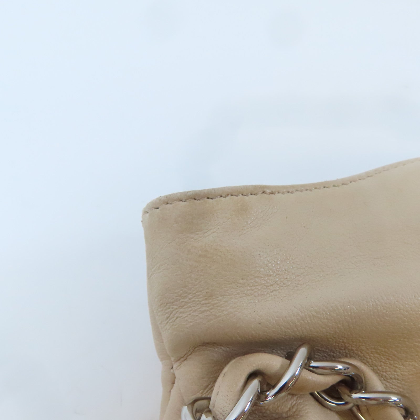 CHANEL (PRICE DOWN) CC SHW Shoulder Bag Lambskin Leather Beige