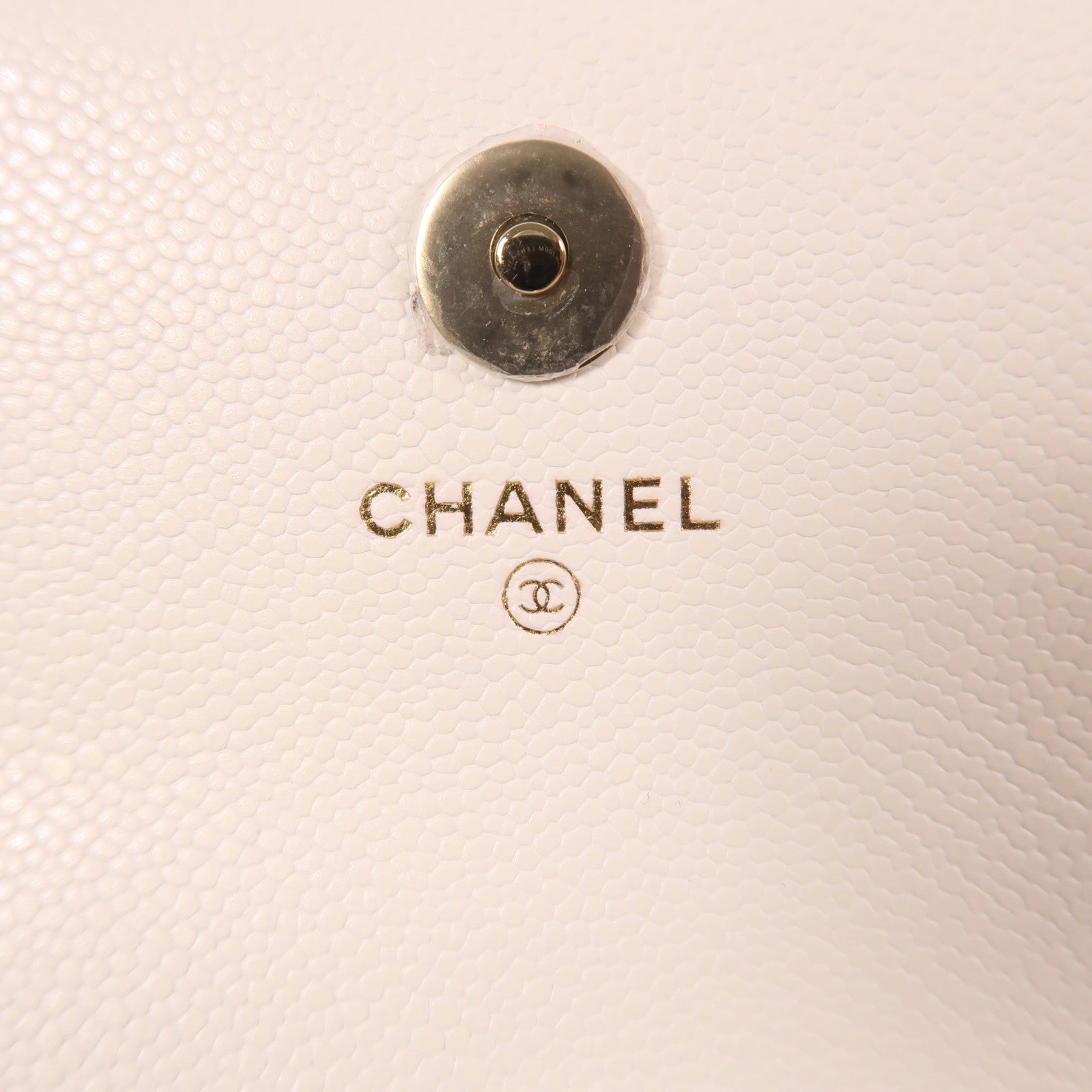 CHANEL 牛皮皮革2 Way Shoulder金扣手挽肩背兩用袋