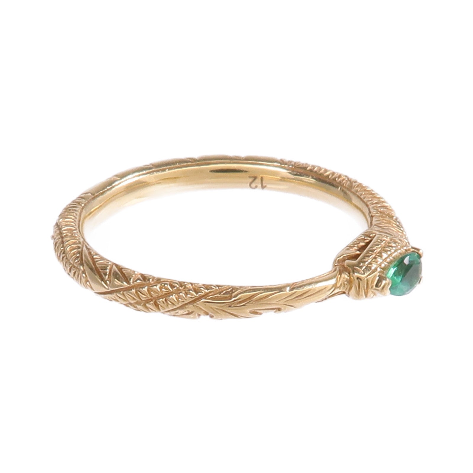GUCCI 18K黃金Ouroboros戒指US#6