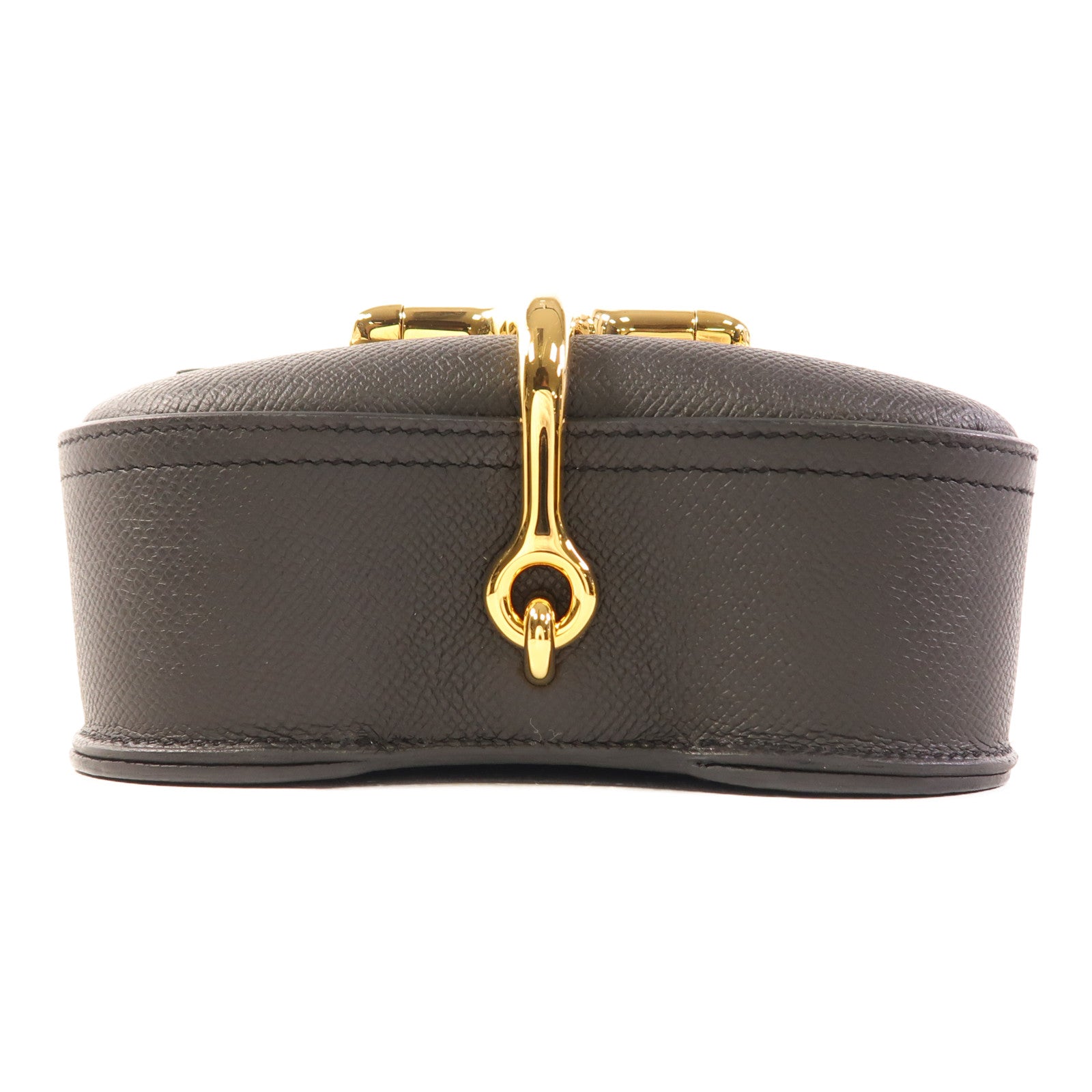 HERMES Epsom皮革Della Cavalleria Mini金扣肩背袋Noir