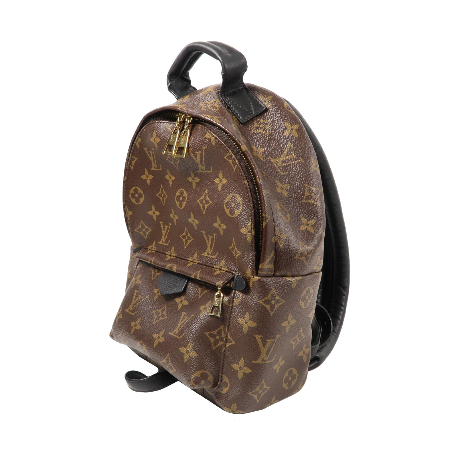 LOUIS VUITTON Monogram Palm Springs PM金扣背包啡色