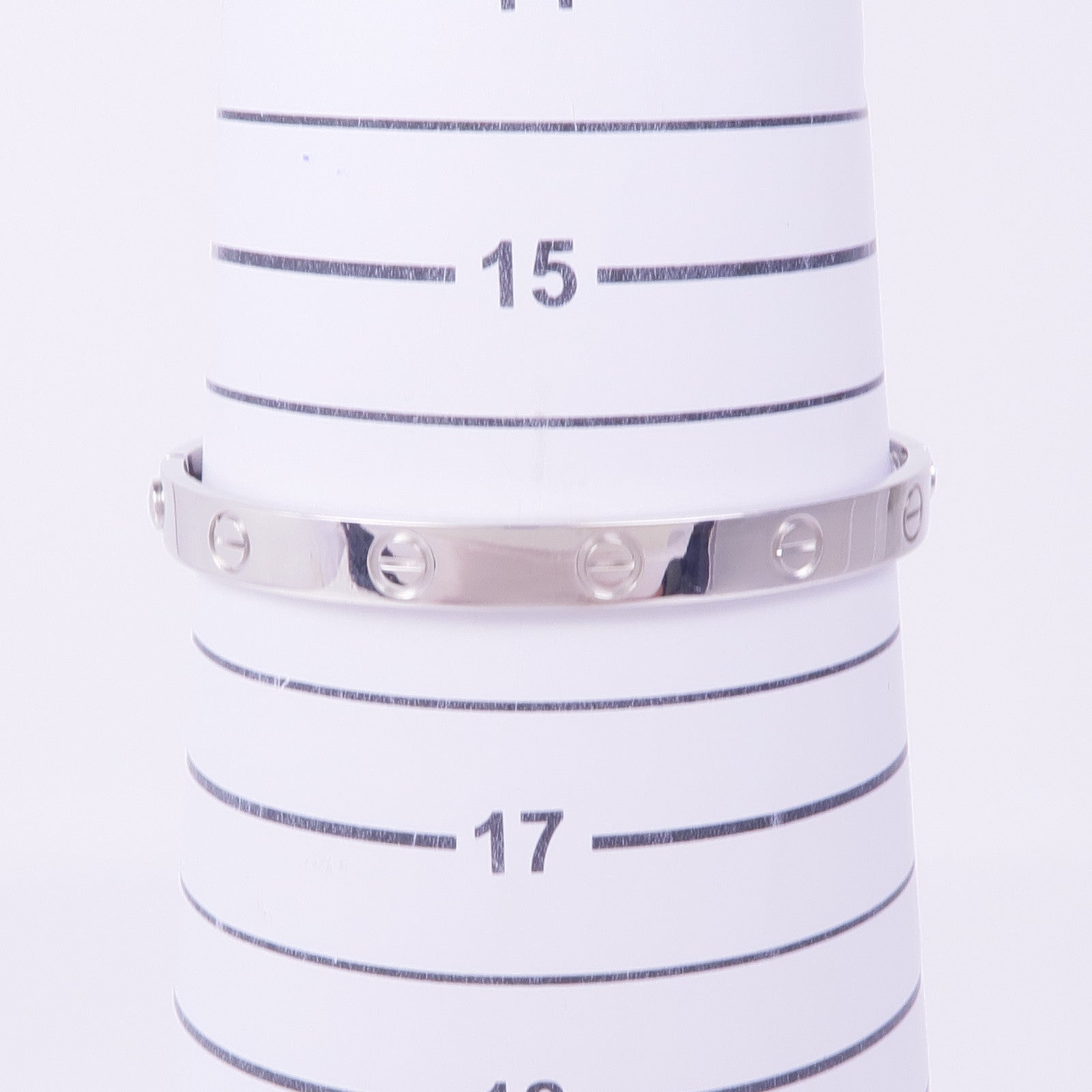 CARTIER 18K白金Love Bracelet手鐲Cartier#17