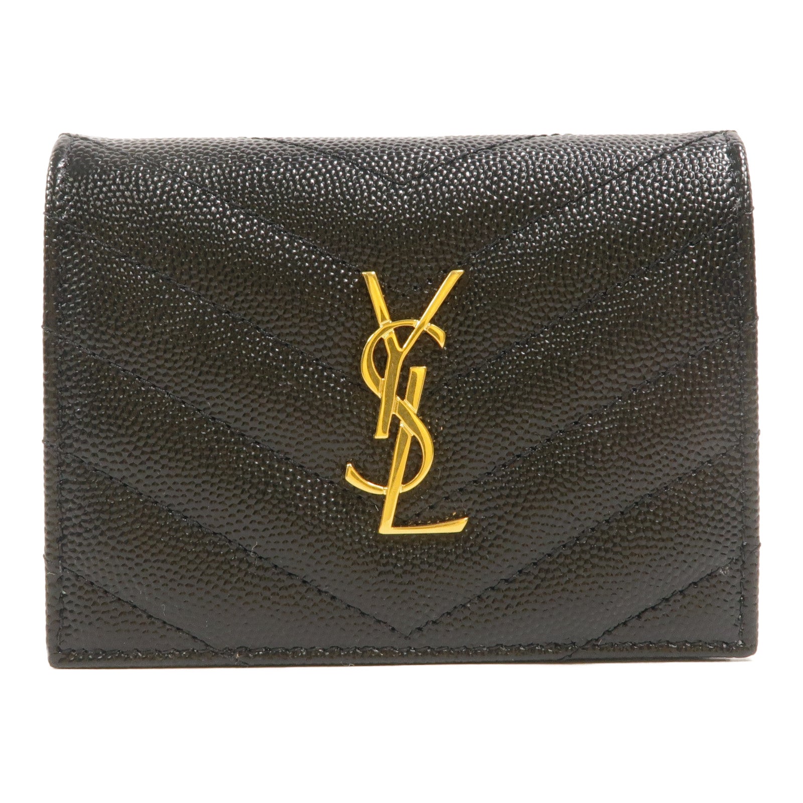 SAINT LAURENT 牛皮皮革Cassandre Matelasse Flap Card Case錢包