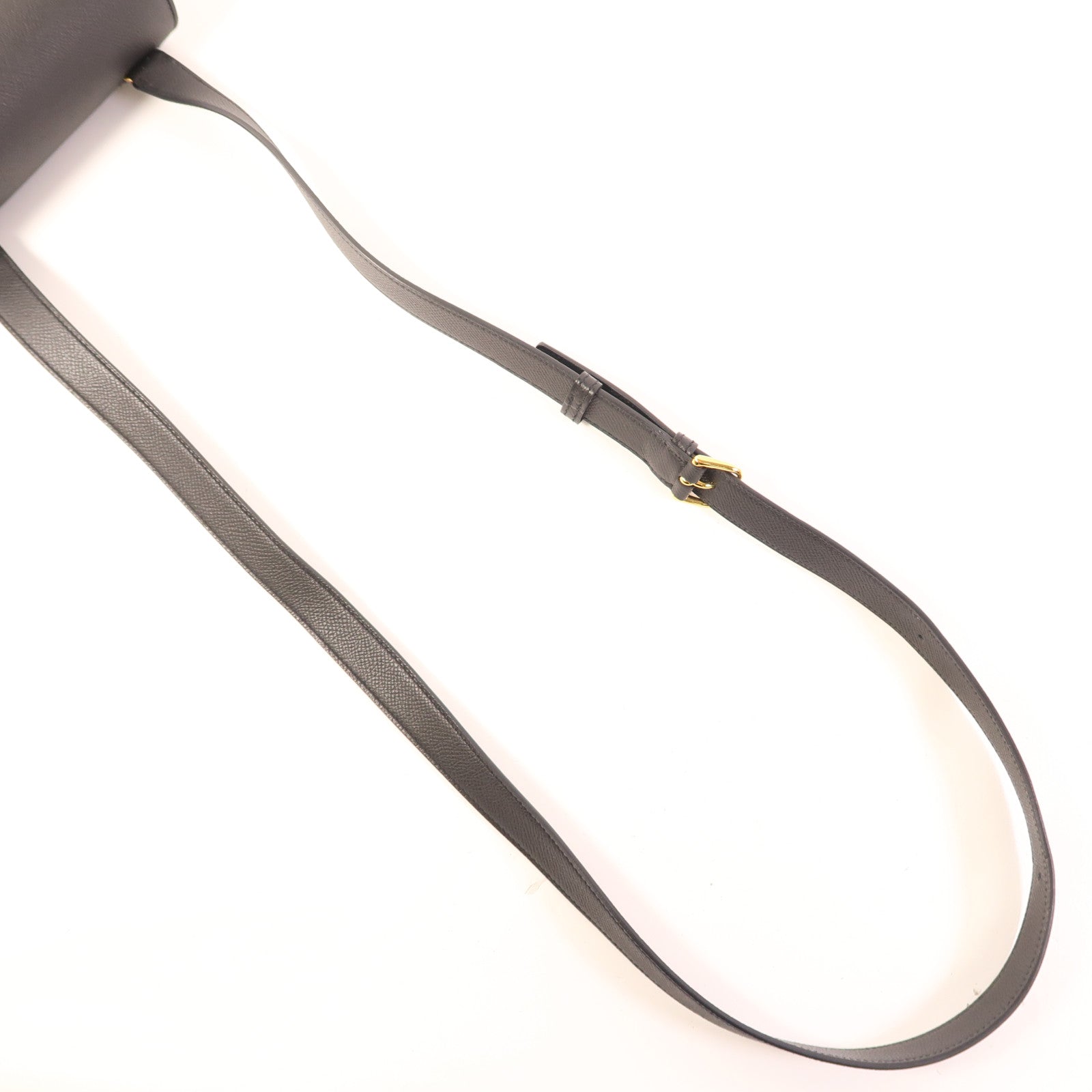 HERMES Epsom皮革Della Cavalleria Mini金扣肩背袋Noir