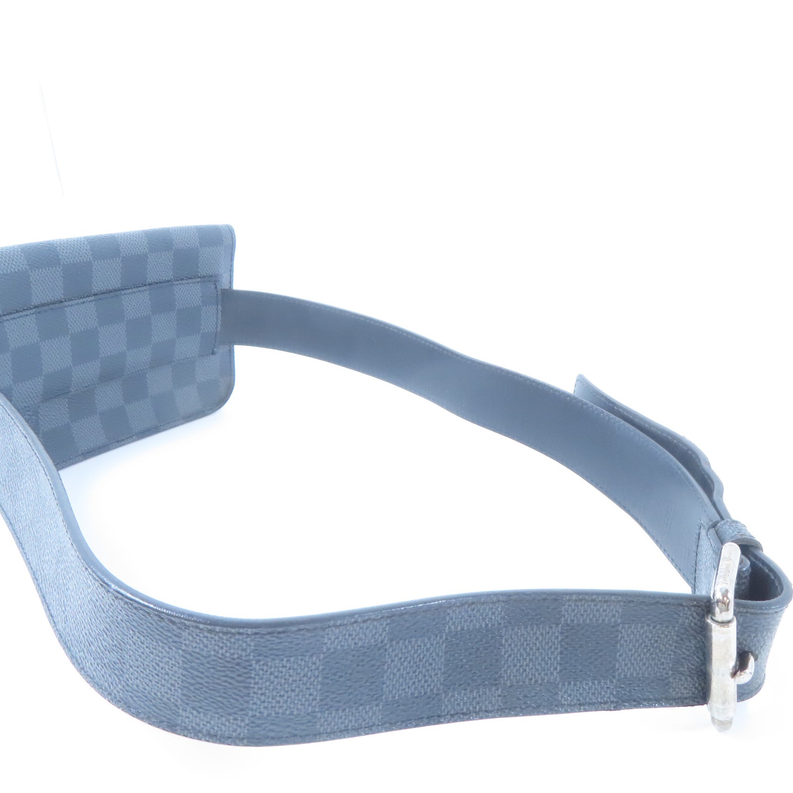 LOUIS VUITTON Damier Graphite Waist Bag銀扣腰包黑色/灰色