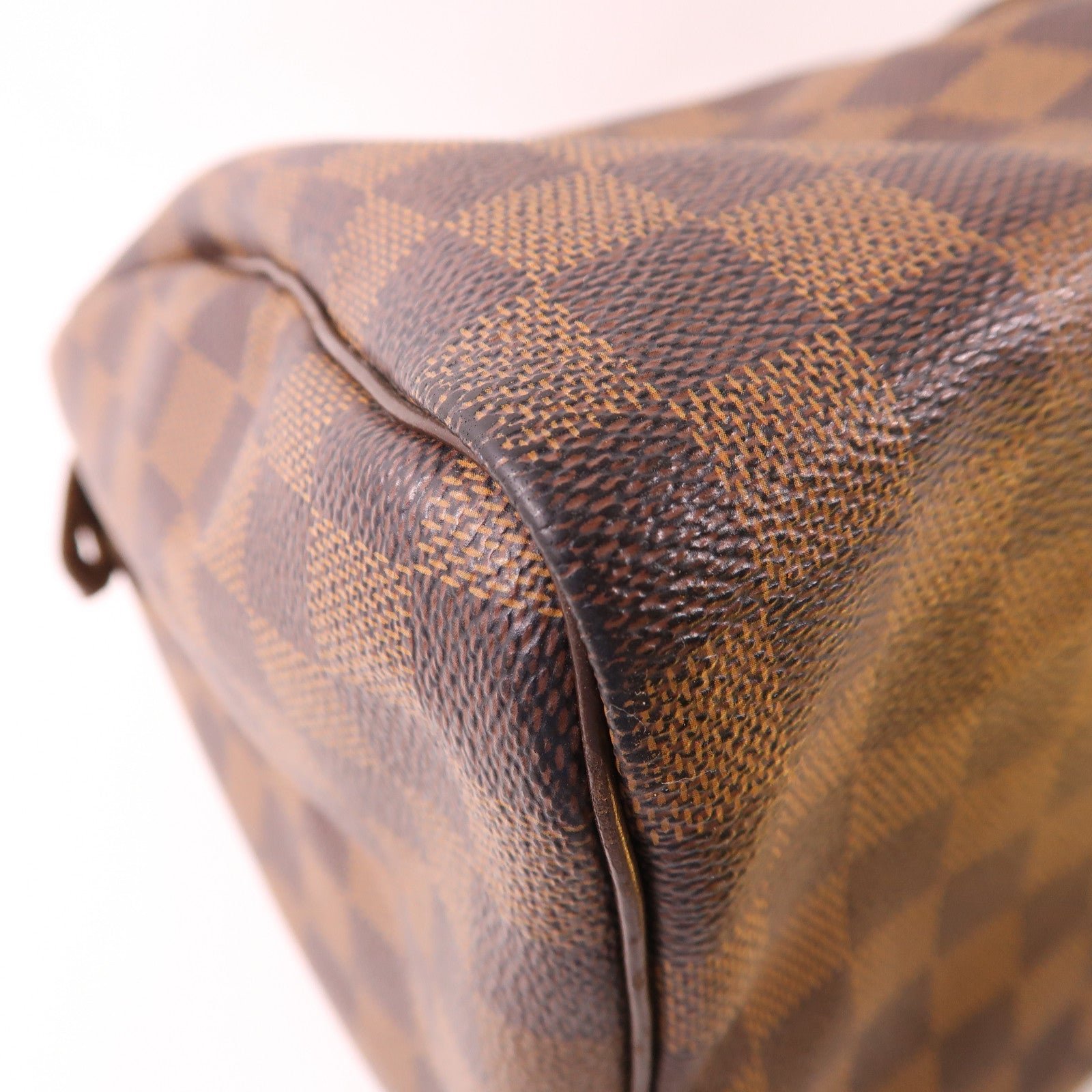 LOUIS VUITTON Damier Speedy 30金扣手挽袋