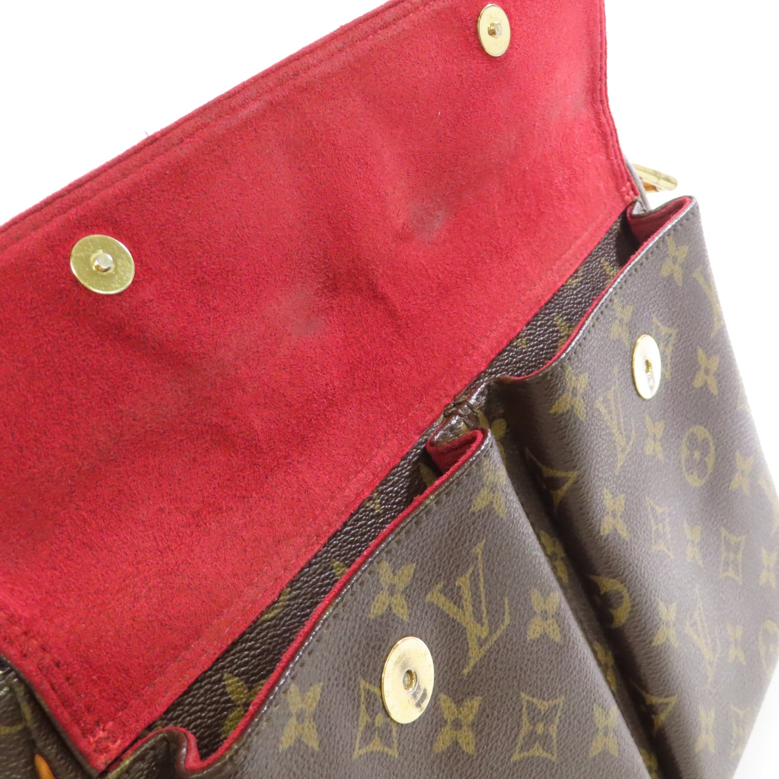 LOUIS VUITTON Monogram Viva Cite GM Shoulder Bag金扣肩背袋啡色