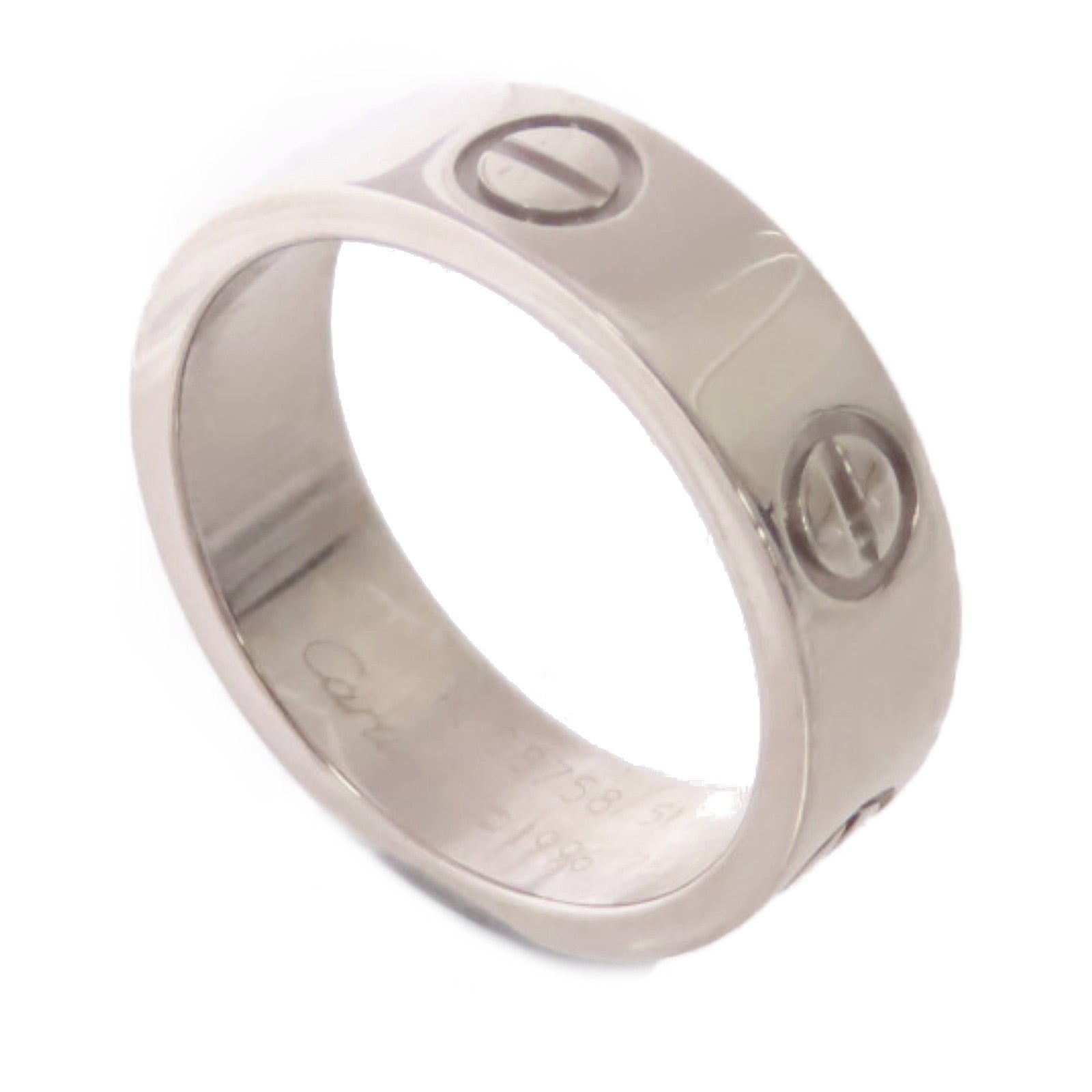 CARTIER 18K白金Love Ring戒指Cartier#51/US#5.5