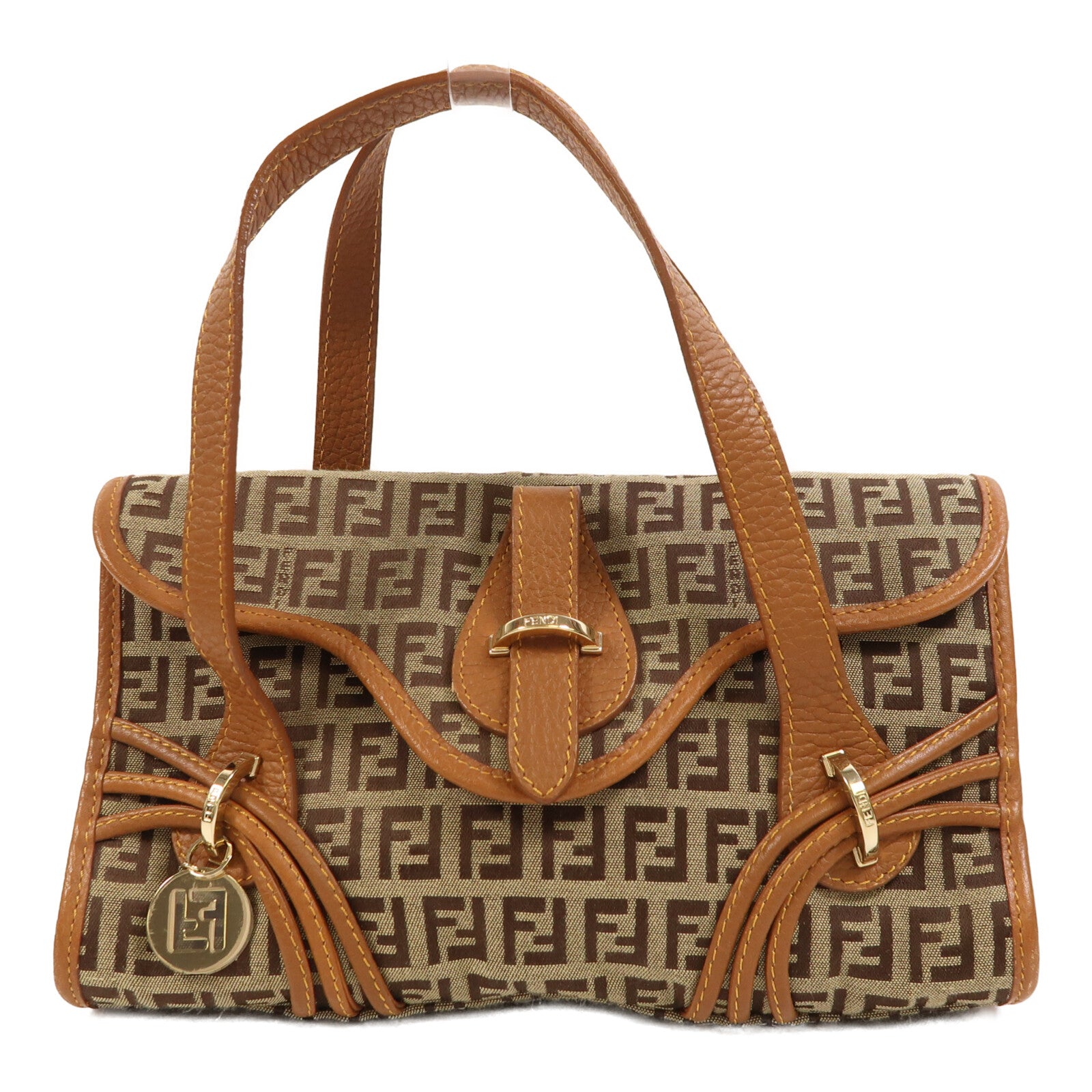 FENDI 帆布Hand Bag金扣手挽袋