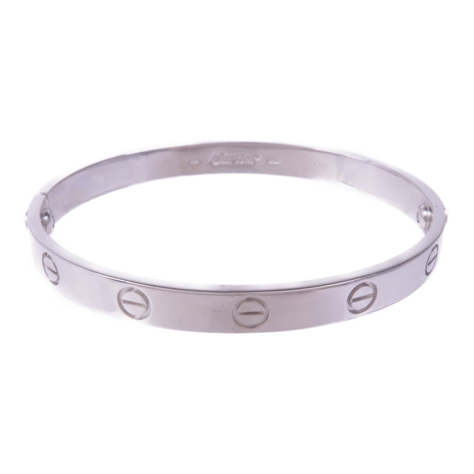CARTIER 18K白金Love Bracelet手鐲Cartier#17