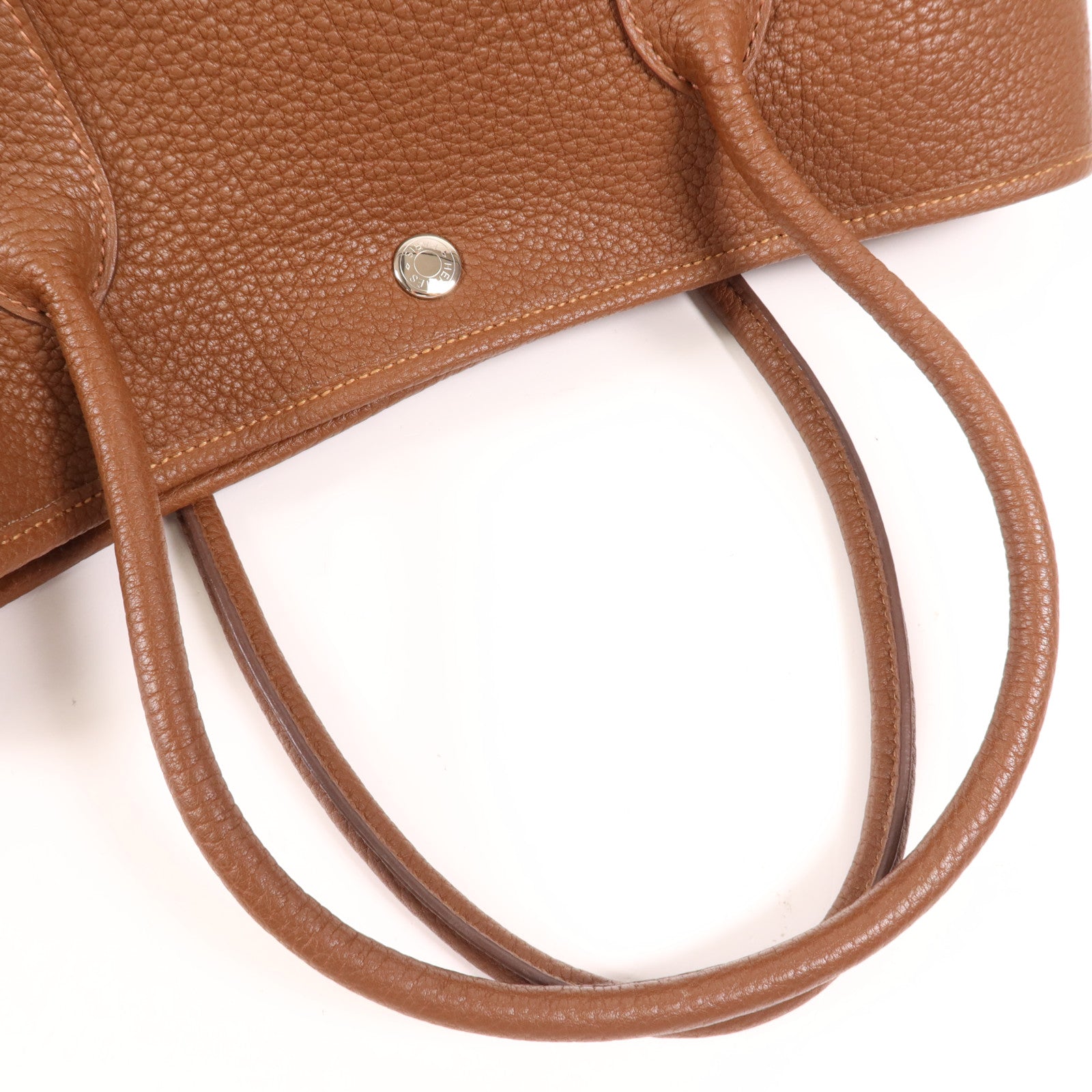 HERMES 【激減優惠】Negonda皮革Garden Party PM銀扣手挽袋Marron Fonce