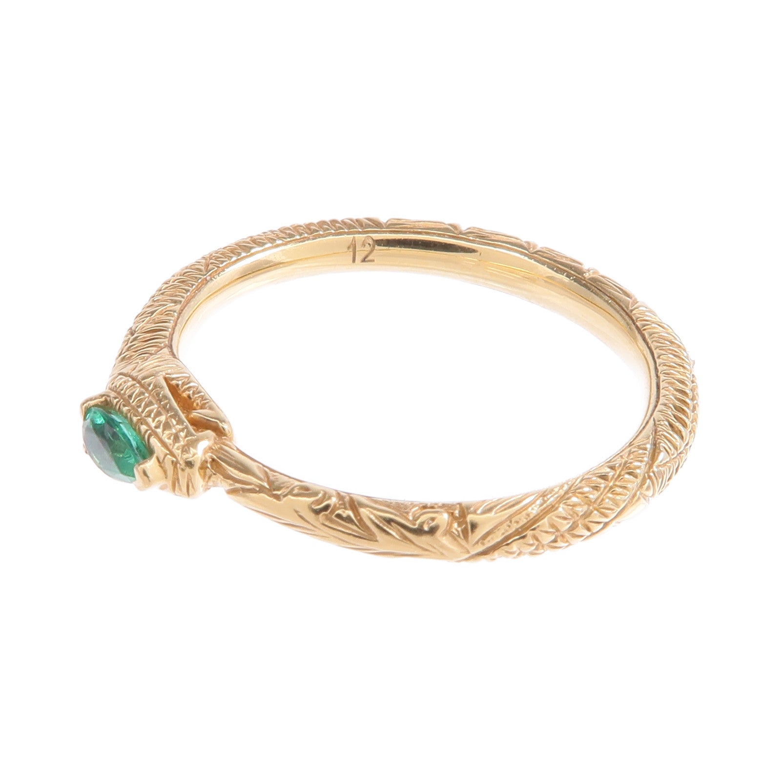 GUCCI 18K黃金Ouroboros戒指US#6