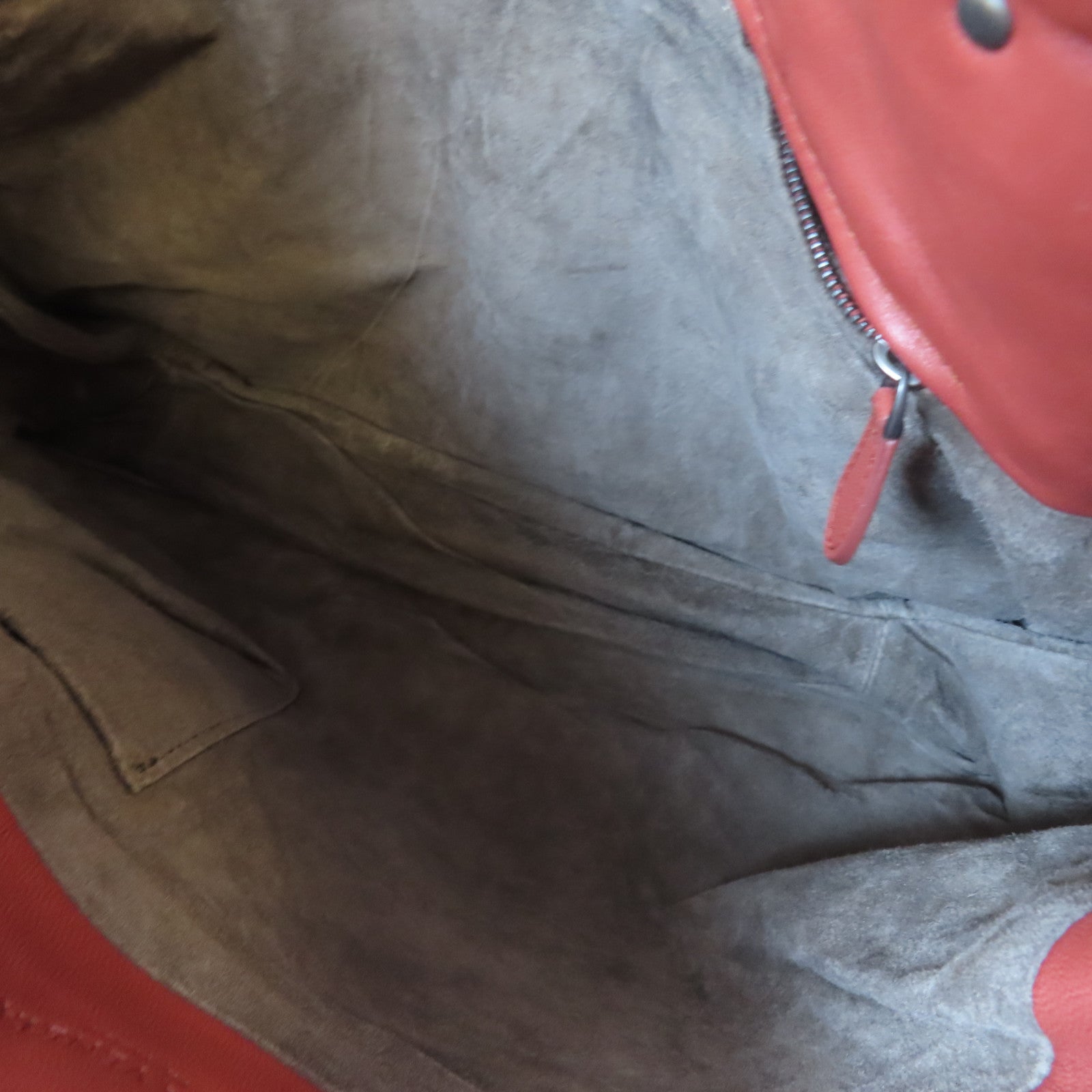 BOTTEGA VENETA 織紋皮革Shoulder Bag肩背袋紅棕色