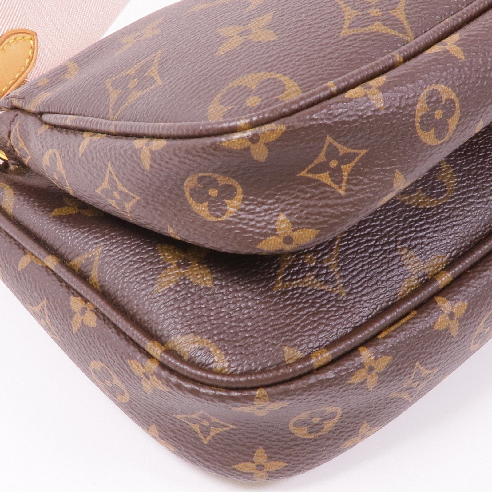 LOUIS VUITTON Monogram Multi Pochette Accessoires金扣手挽肩背兩用袋棕色